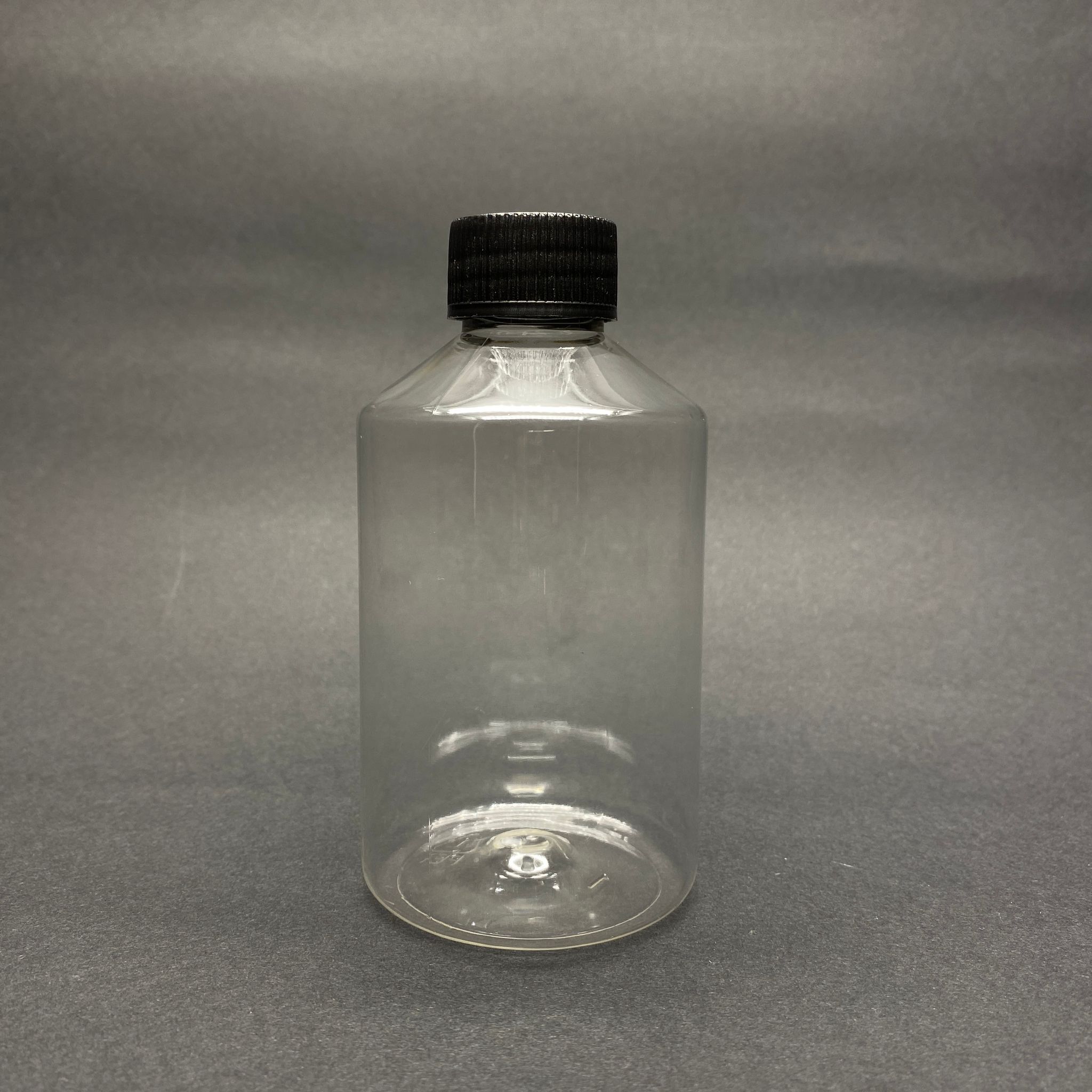 250 Cc Küt Boyunlu Şeffaf Pet Şişe - Siyah Kapaklı (28 Ağız) - 250 Ml Kalın Pet Şişe