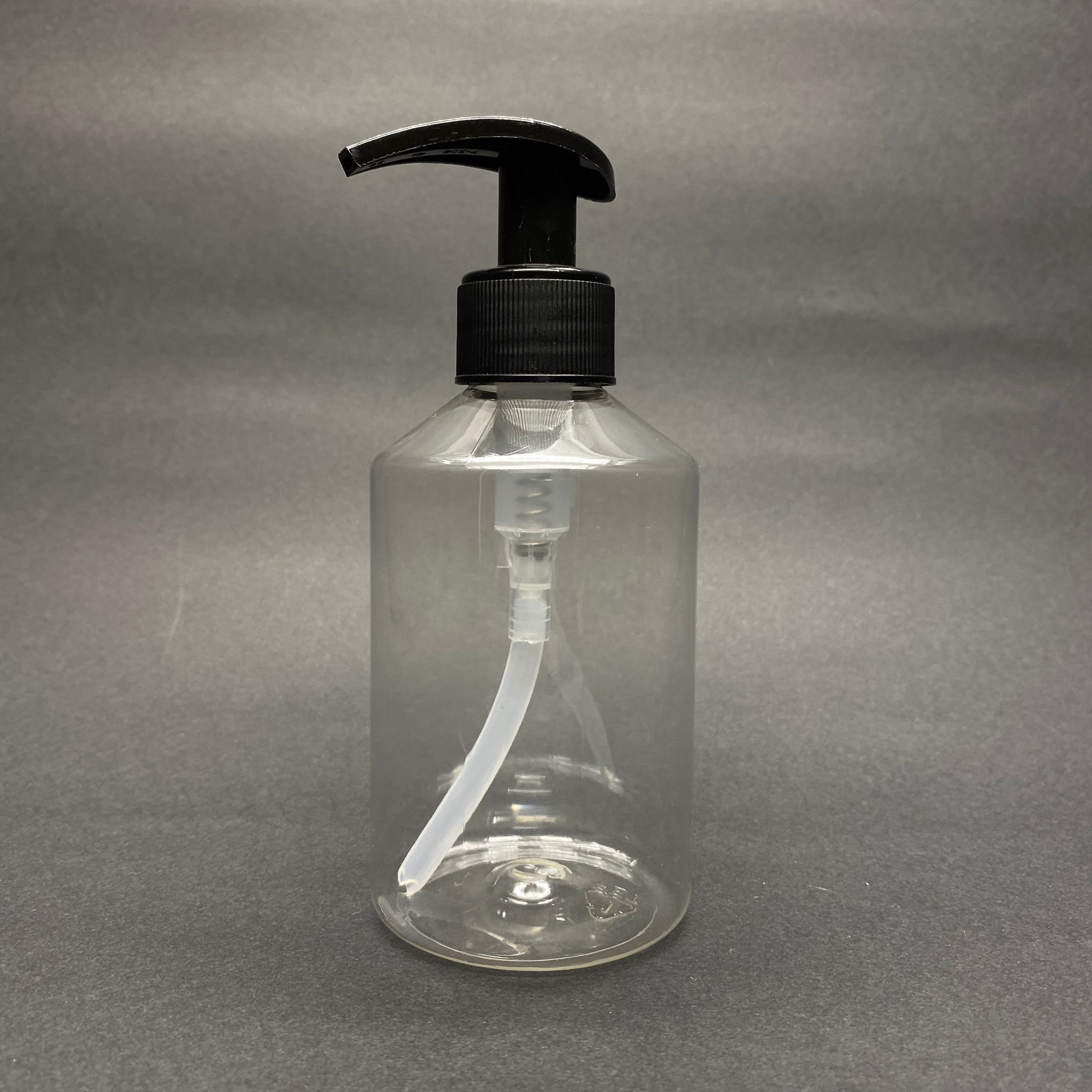250 Cc Küt Boyunlu Şeffaf Pet Şişe - Siyah Pompalı - 250 Ml Kalın Pet Şişe