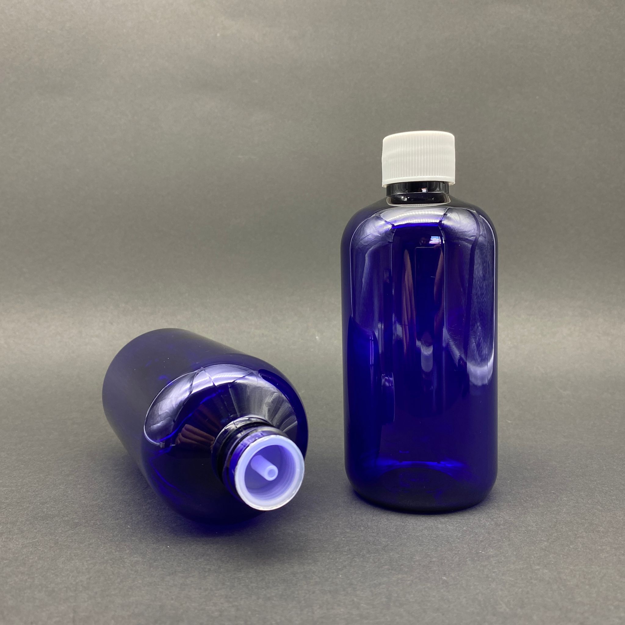250 Cc Mavi Şişe - Beyaz Kapaklı - Kolonya Tıpalı - 250 Ml Plastik Kolonya Şişesi - Zeynep Model Pet Şişe