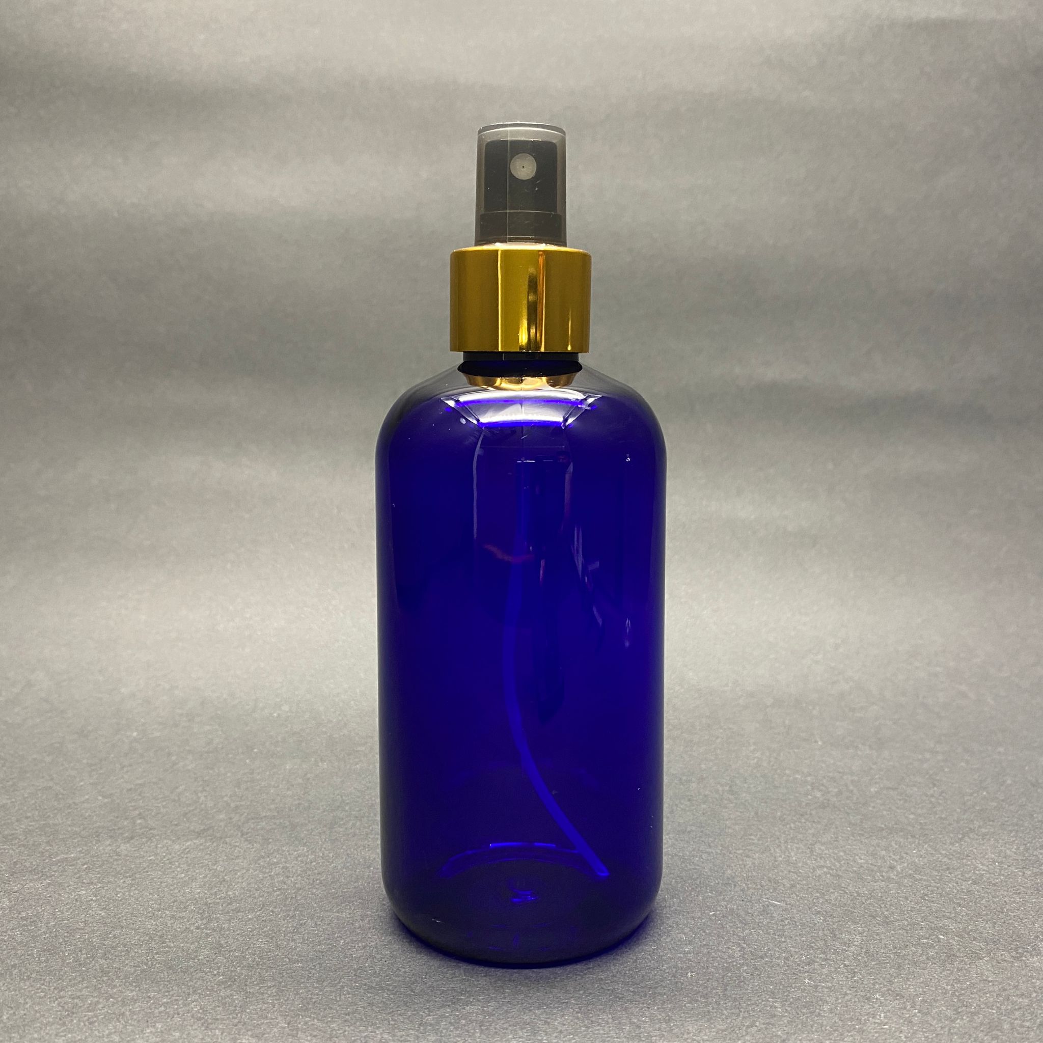 250 Cc Mavi Şişe - Gold Spreyli - 250 Ml Spreyli Plastik Şişe - Zeynep Model Pet Şişe