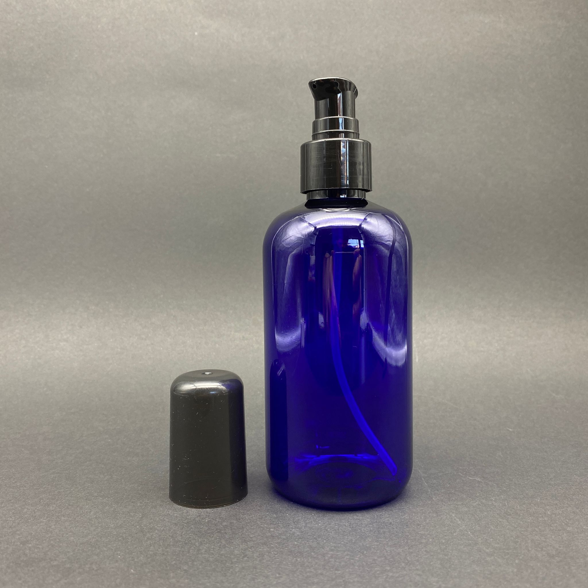 250 Cc Mavi Şişe - Siyah Losyon Pompalı - 250 Ml Pompalı Plastik Şişe - Zeynep Model Pet Şişe