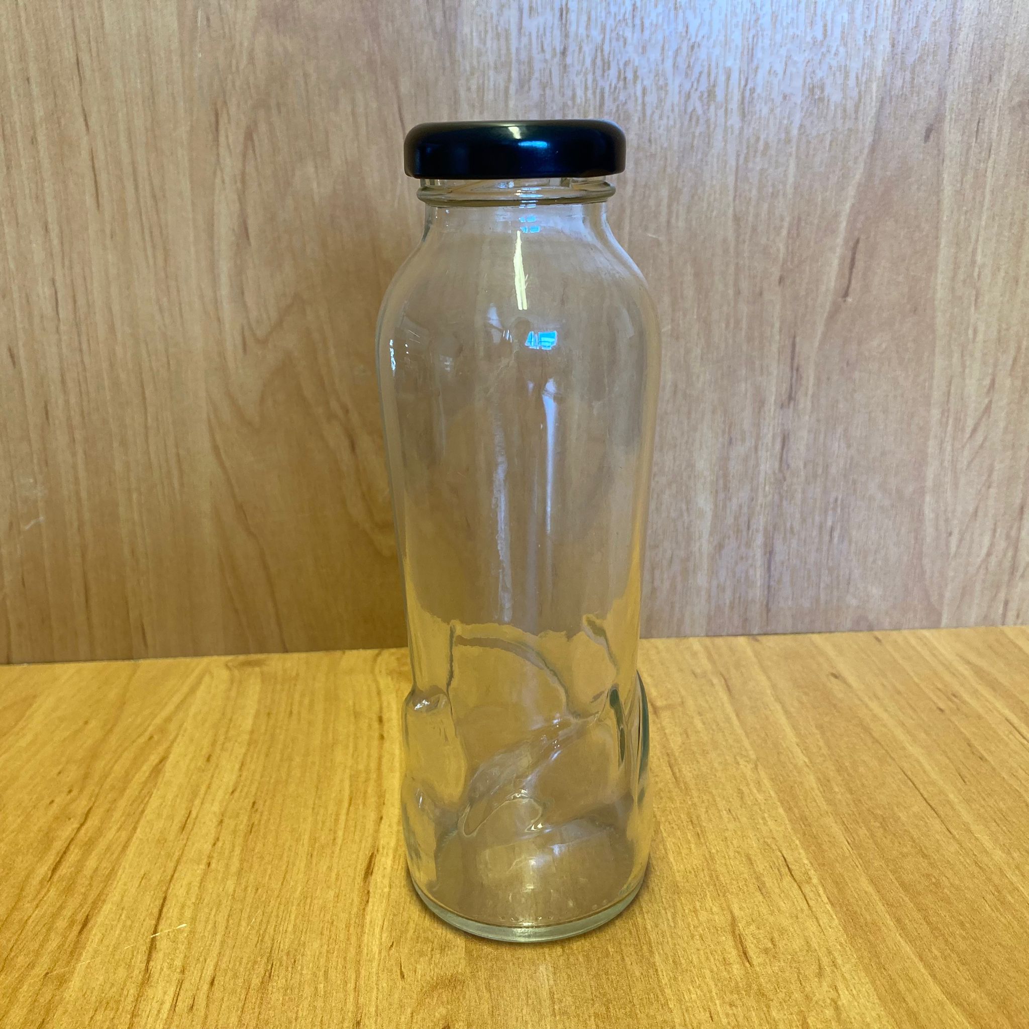 250 Cc Paşabahçe Cam Meyve Suyu Şişesi - Siyah Metal Kapaklı - 250 Ml Cam Şişe - Konserveye Uygun