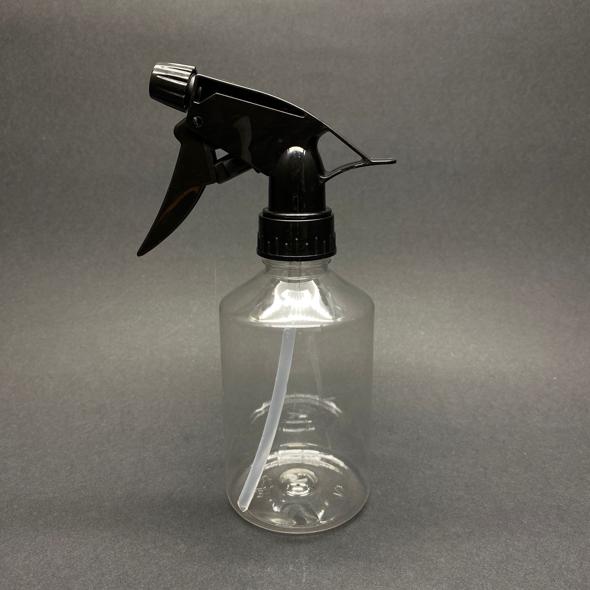 250 Cc Pet Oto Temizlik Şişesi - Şeffaf Küt Model  - Dozajlı Kimyasala Dayanıklı Triger Spreyli  - 250 Ml Boş Spreyli Plastik Şişe