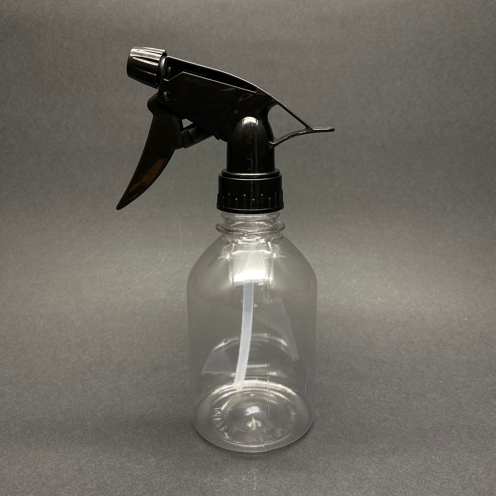 250 Cc Pet Oto Temizlik Şişesi - Şeffaf Tombul Model  - Dozajlı Kimyasala Dayanıklı Triger Spreyli  - 250 Ml Boş Spreyli Plastik Şişe