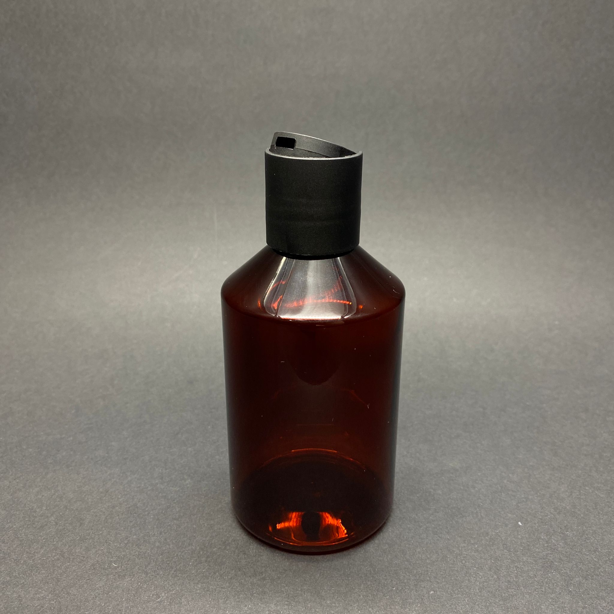 250 Cc Pet Şampuan Şişesi - Amber Küt Model  - Siyah Disktop Kapaklı - 250 Ml Boş Plastik Şampuan Şişesi