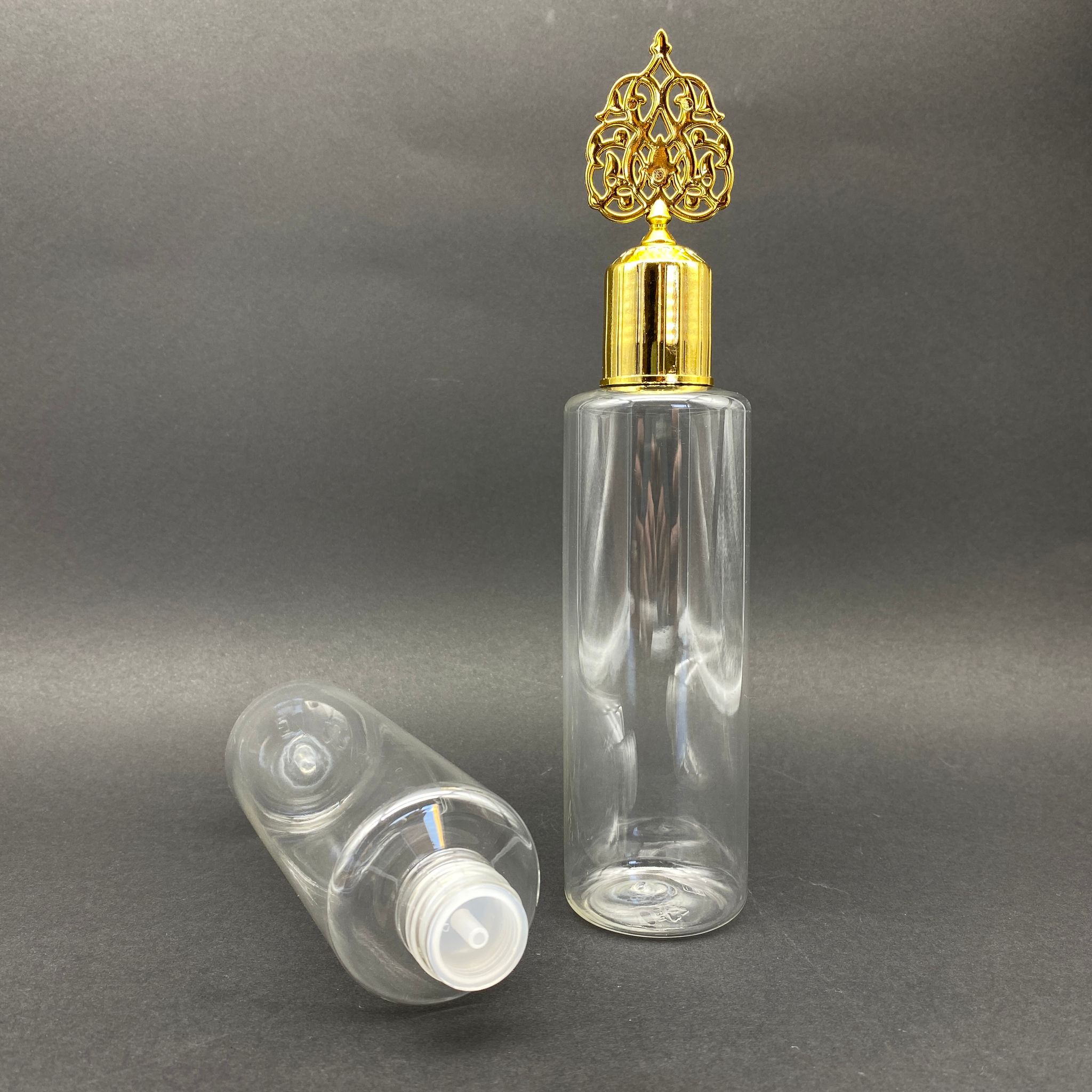 250 Cc Pet Şişe - Gold Osmanlı Kapaklı - Kolonya Tıpalı - 250 Ml Plastik Kolonya Şişesi