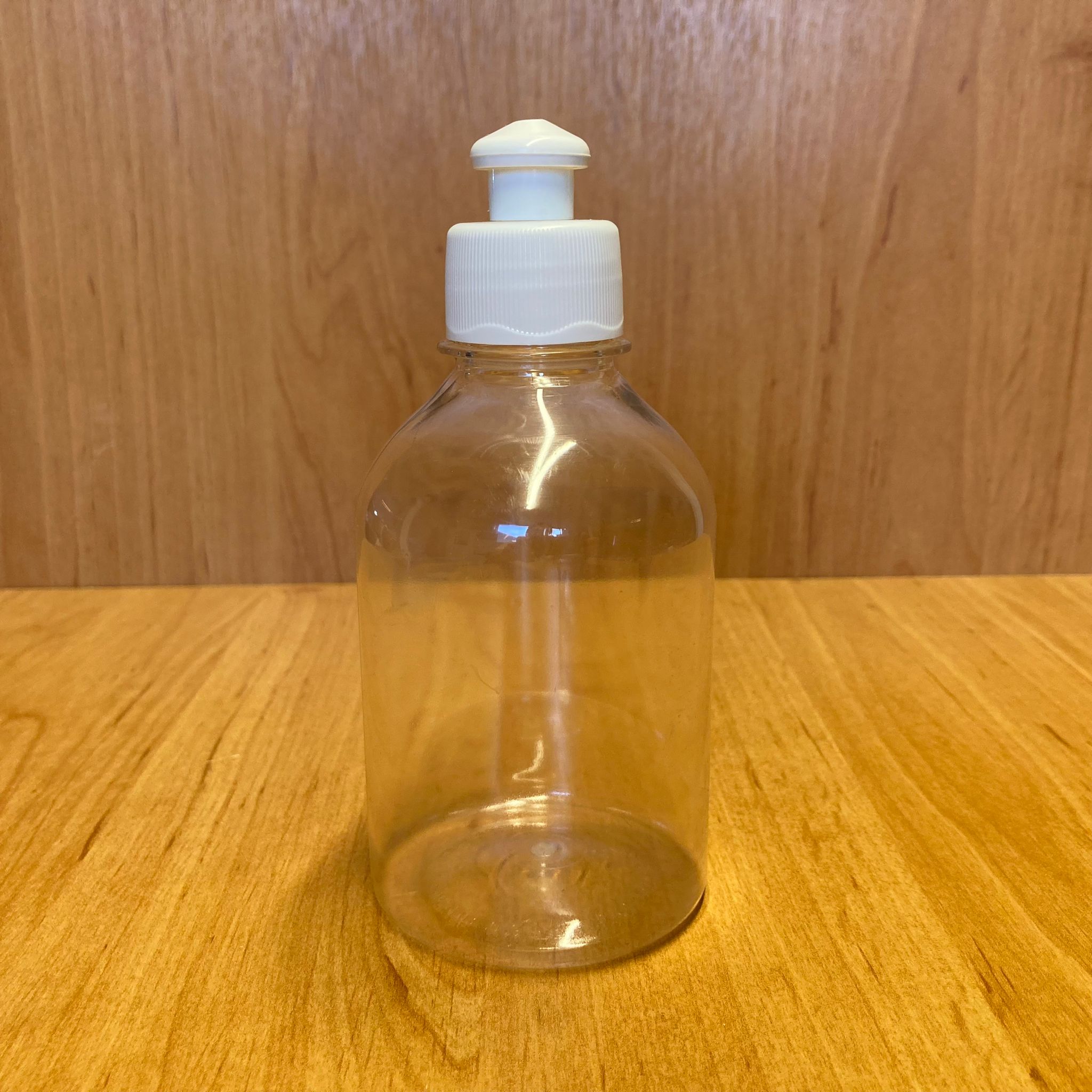250 Cc Plastik Şişe - Beyaz Akıtıcılı Push-Pull Kapaklı - 250 Ml Boş Plastik Şişe