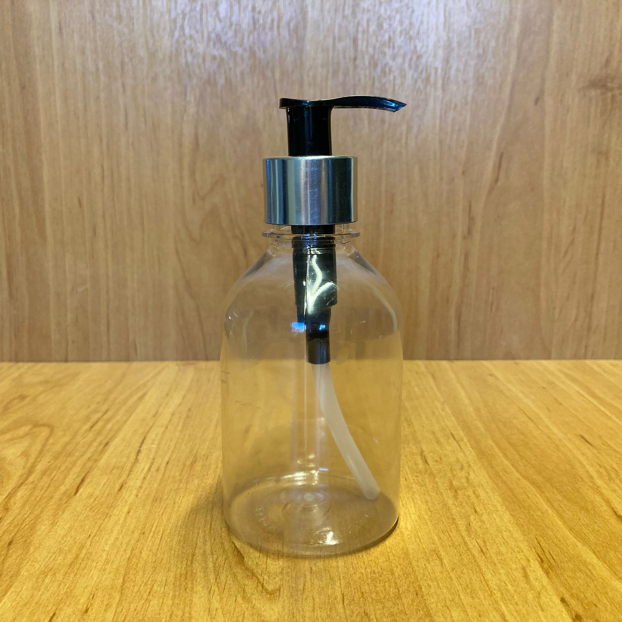 250 Cc Plastik Şişe - Gümüş Pompalı - 250 Ml Boş Plastik Şişe