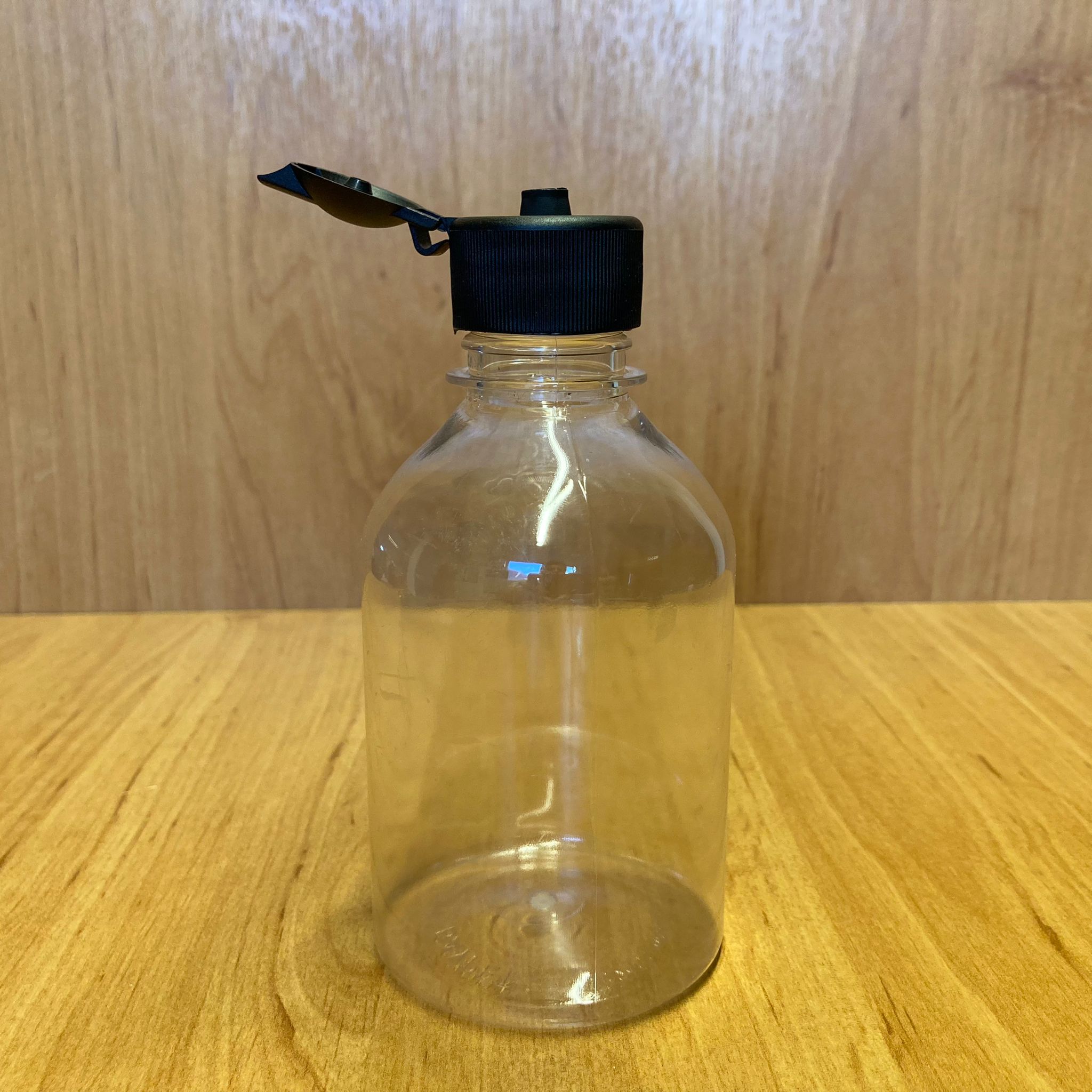 250 Cc Plastik Şişe - Siyah Akıtıcılı Fliptop Kapaklı - 250 Ml Boş Plastik Şişe - Açılır Kapanır Kapaklı