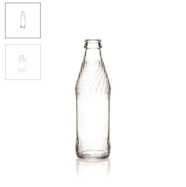 250 Cc Şeffaf Cam Gazoz Şişesi Kapaksız (26 Ağız) - 250 Ml Soda Şişesi