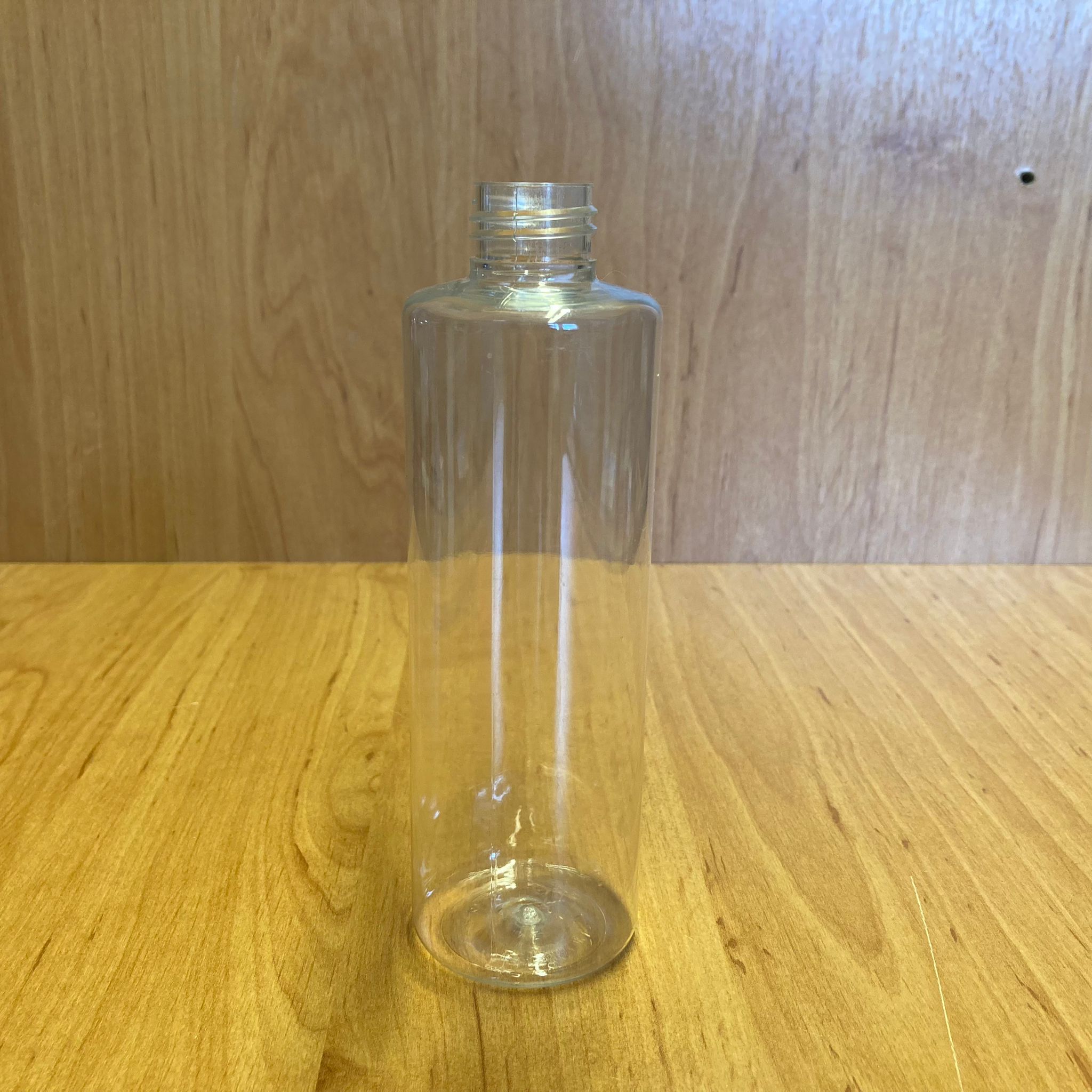 250 Cc Şeffaf Silindir Model Plastik Şişe Kapaksız (24 Ağız)