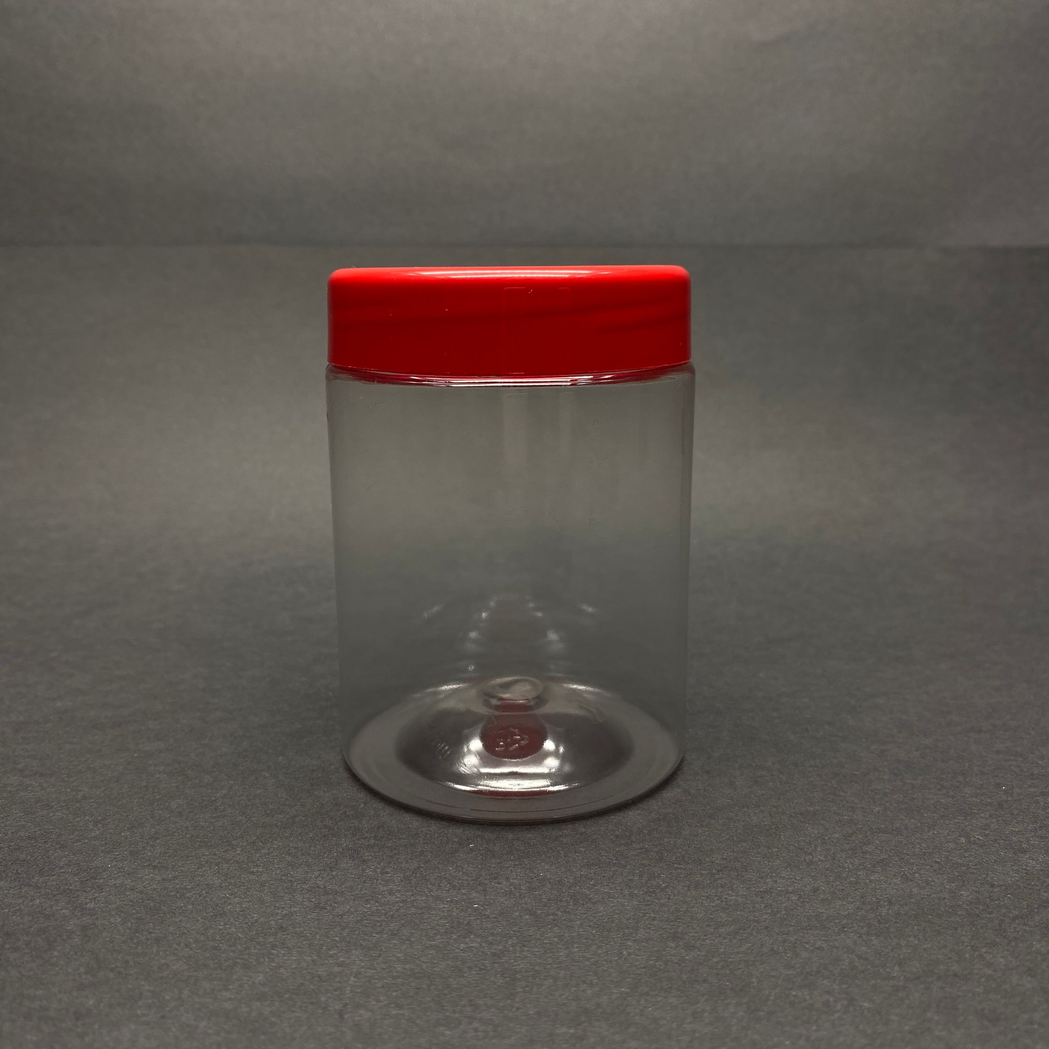 250 Cc Silindir Pet Kavanoz - Kırmızı Plastik Kapaklı - 250 Ml Plastik Kavanoz
