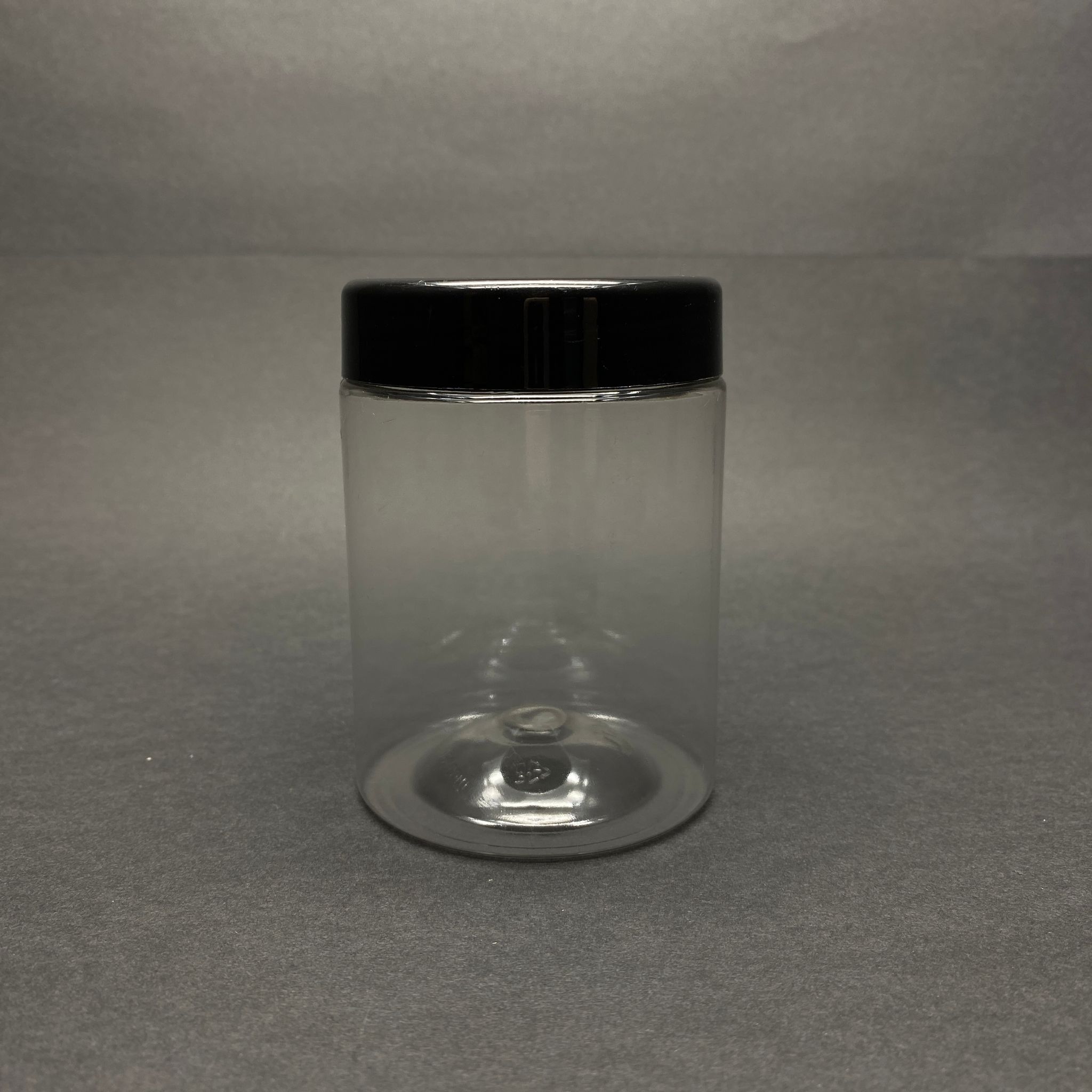 250 Cc Silindir Pet Kavanoz - Siyah Plastik Kapaklı - 250 Ml Plastik Kavanoz