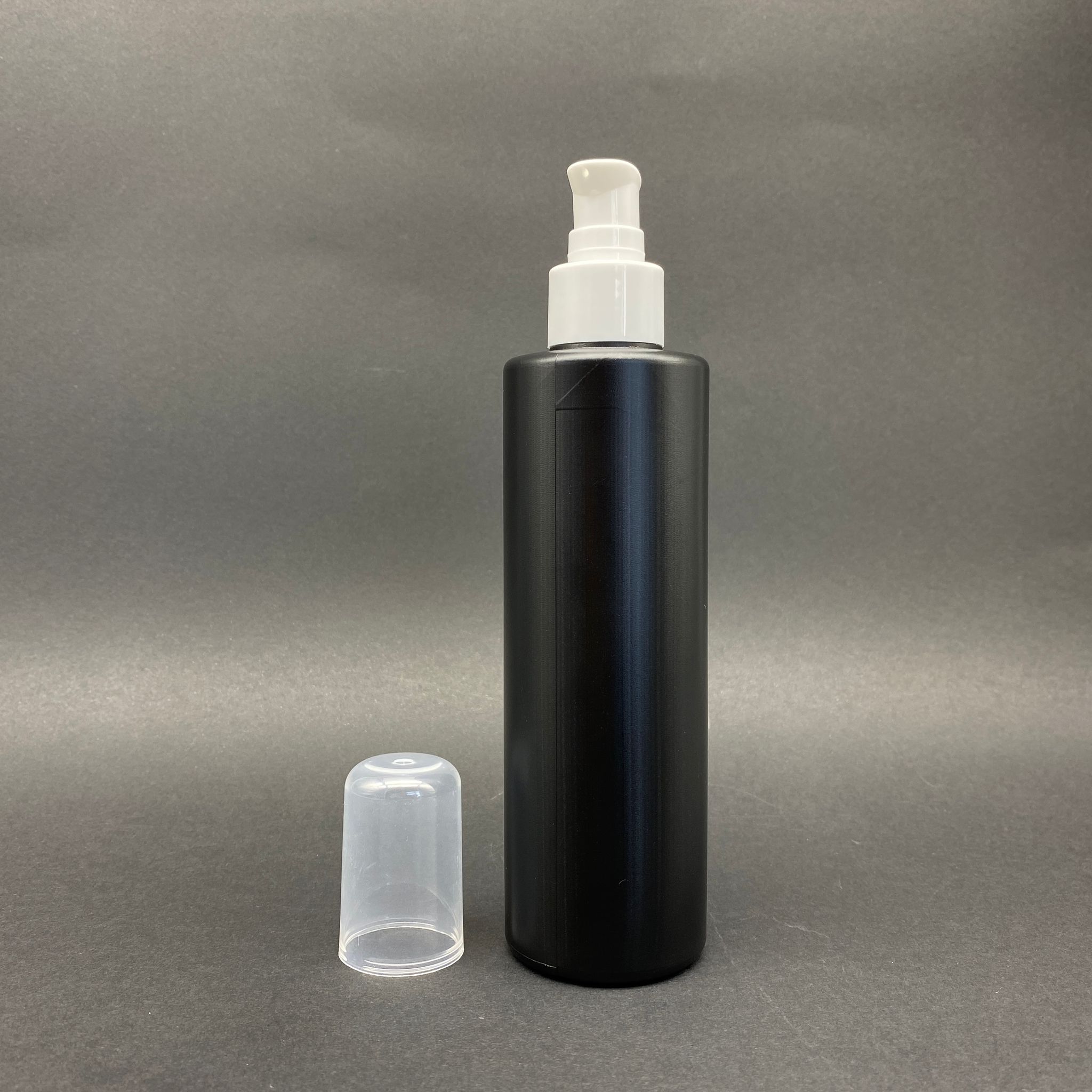 250 Cc Siyah Polietilen Şişe - Beyaz Losyon Pompalı - 250 Ml Pompalı Plastik Şişe