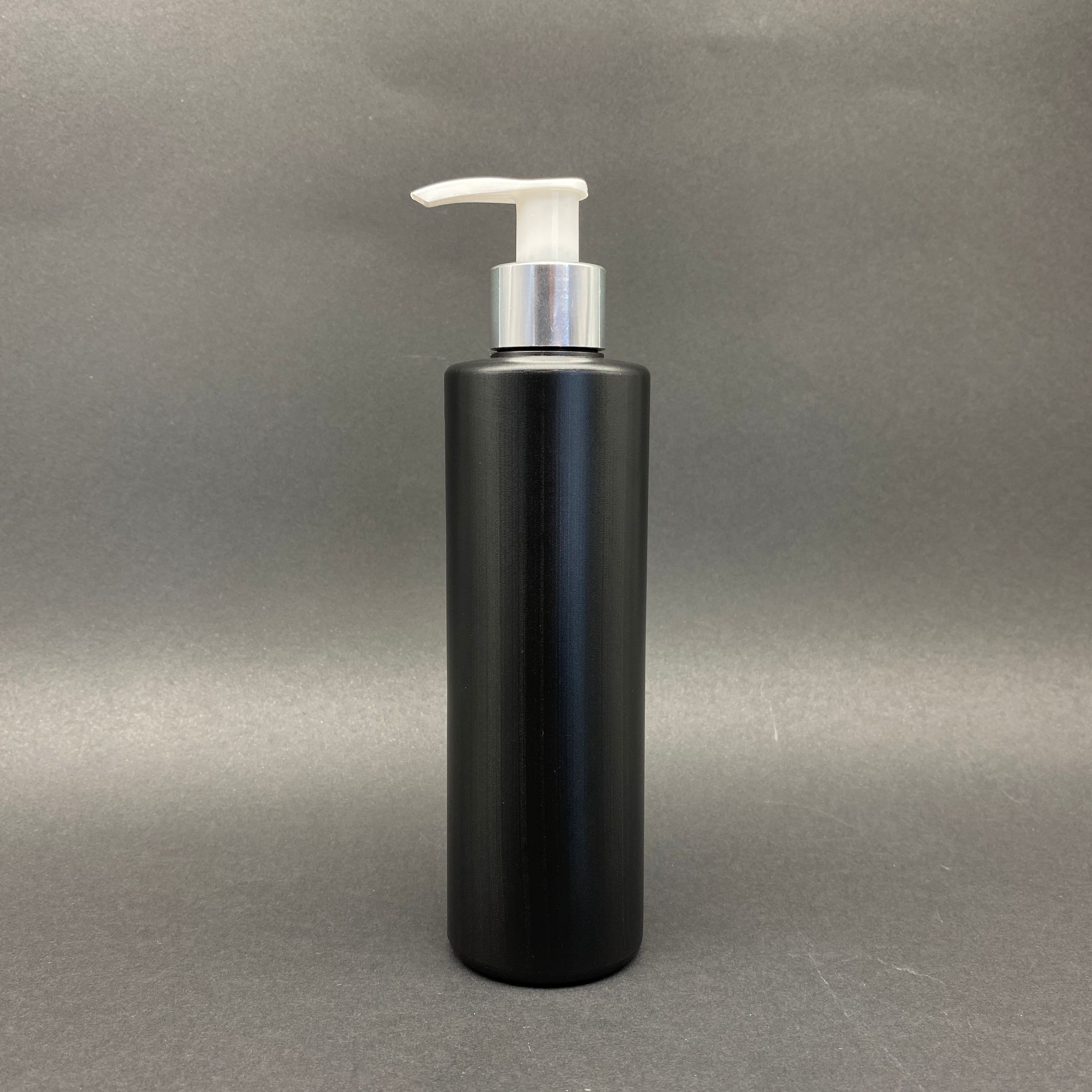 250 Cc Siyah Polietilen Şişe - Gümüş Pompalı - 250 Ml Pompalı Plastik Şişe