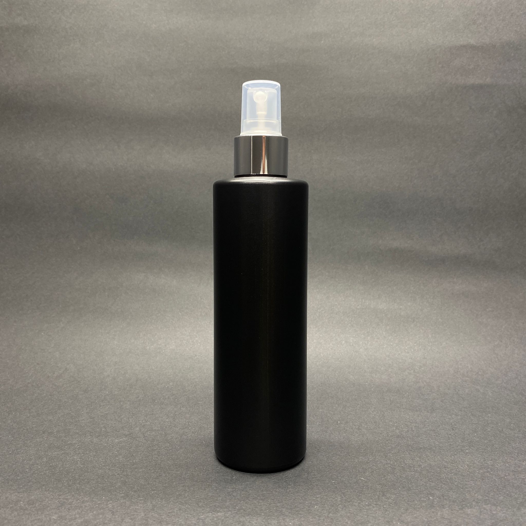 250 Cc Siyah Polietilen Şişe - Gümüş Spreyli - 250 Ml Spreyli Plastik Şişe