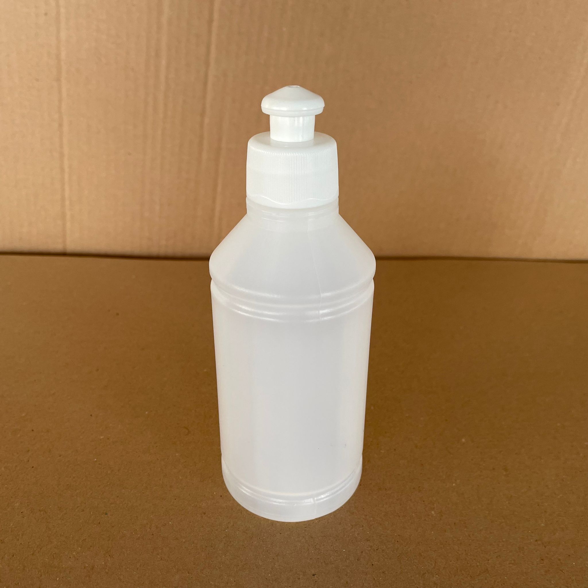 250 Cc Tiner Şişesi - Beyaz Push Pull Kapaklı - 250 Ml Kimyasala Dayanıklı Plastik Şişe - 0,25 Lt Polietilen Şişe