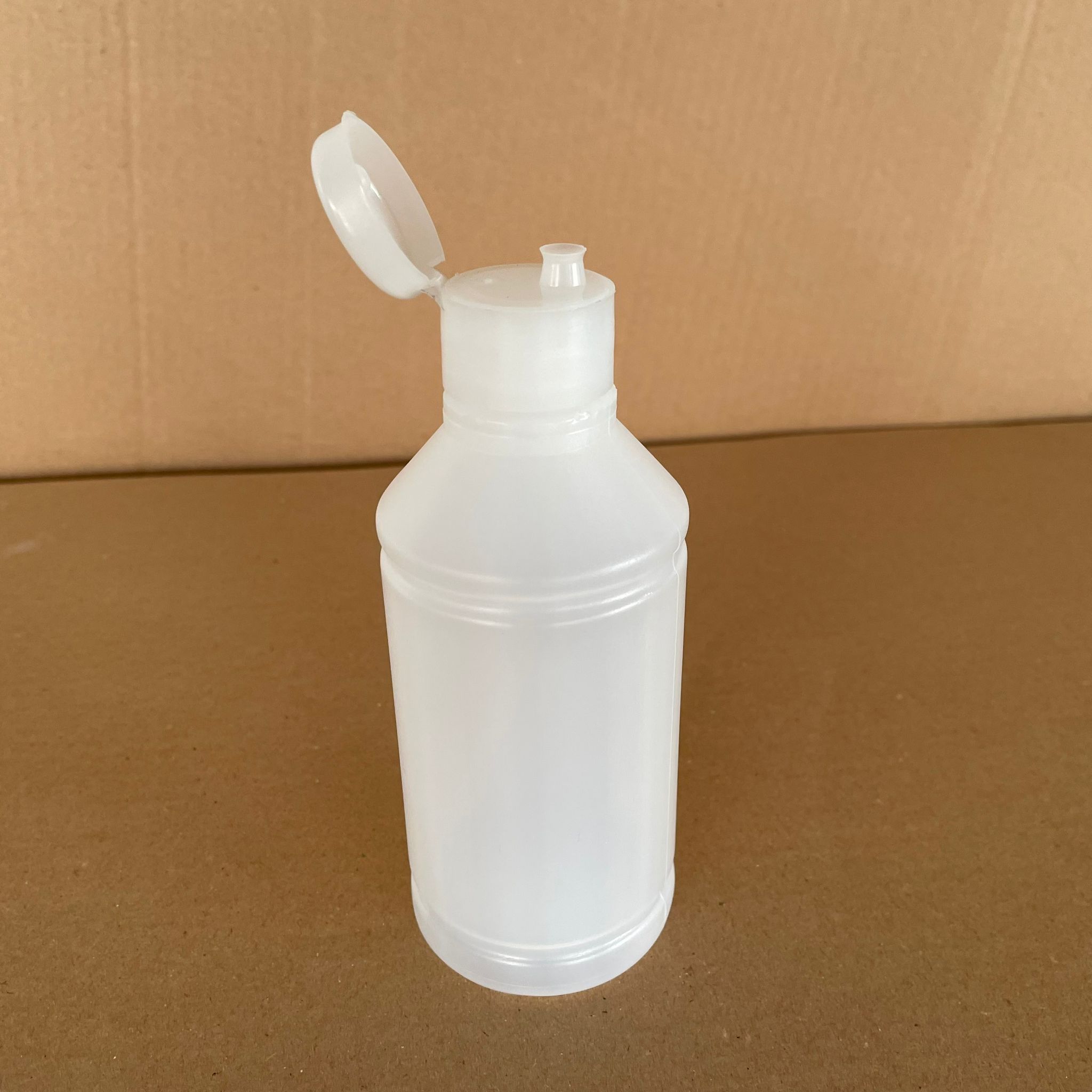 250 Cc Tiner Şişesi - Şeffaf Fliptop Kapaklı - 250 Ml Kimyasala Dayanıklı Plastik Şişe - 0,25 Lt Polietilen Şişe