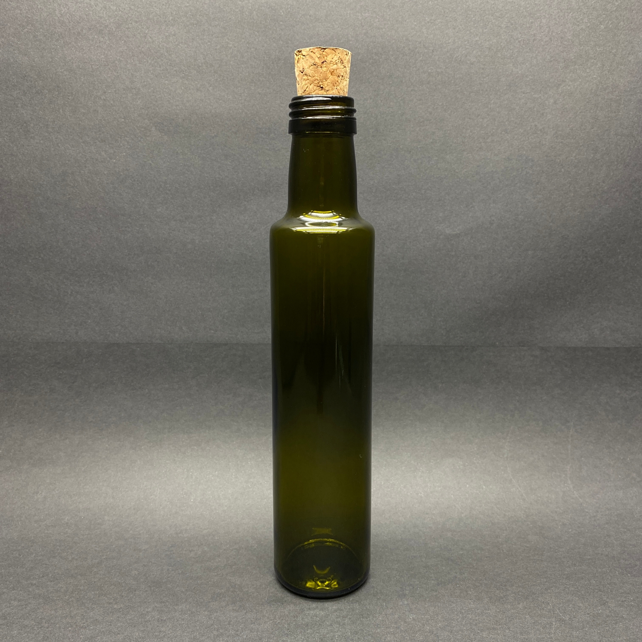 250 Cc Yeşil Dorika Cam Şişe - Mantar Tıpalı - 250 Ml Dorika Yağ Şişesi - Sirke Şişesi