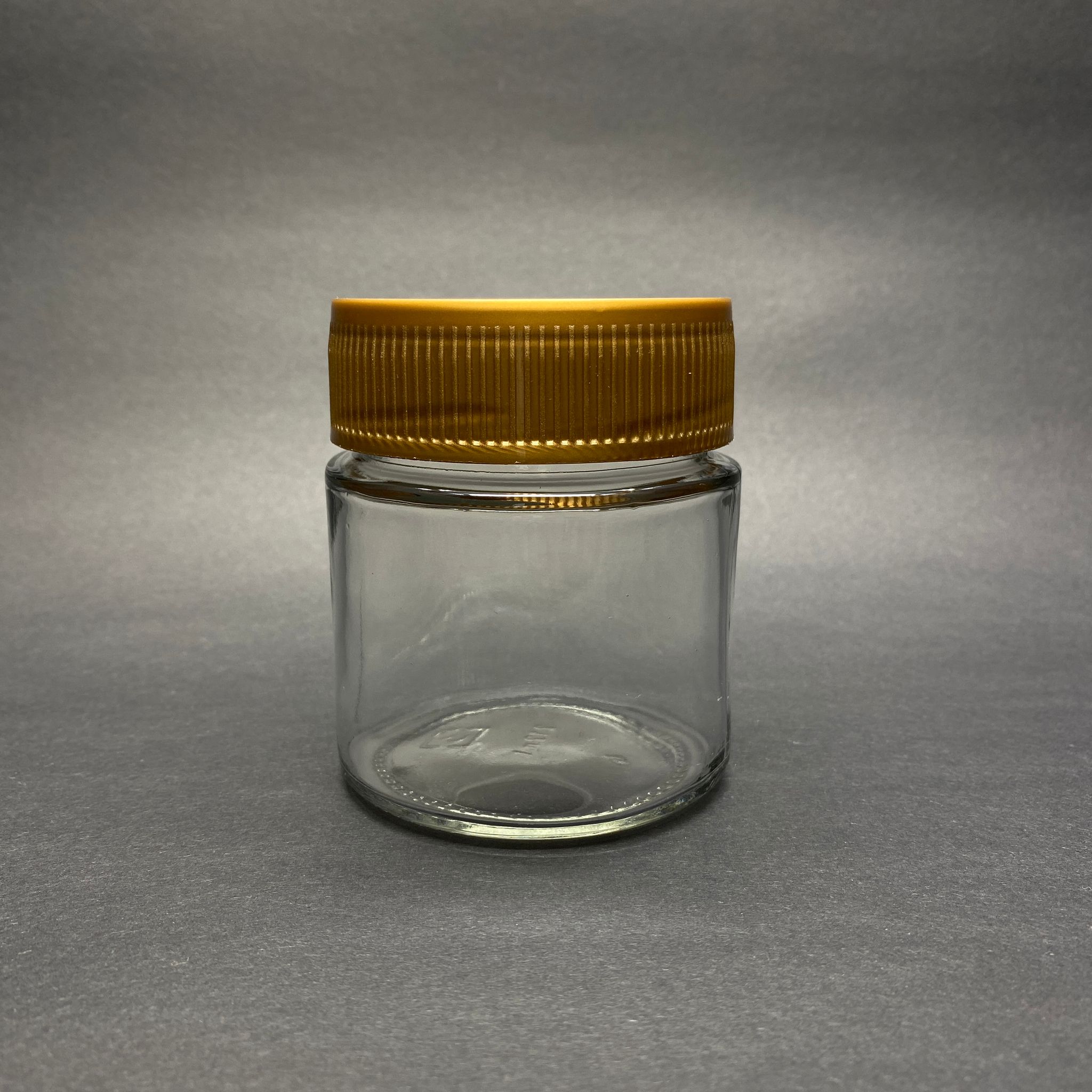 255 Cc Alman Kavanoz - Gold Plastik Alüminyum Contalı İndiksiyon Kapaklı - 255 Ml Derin Kapaklı Cam Kavanoz