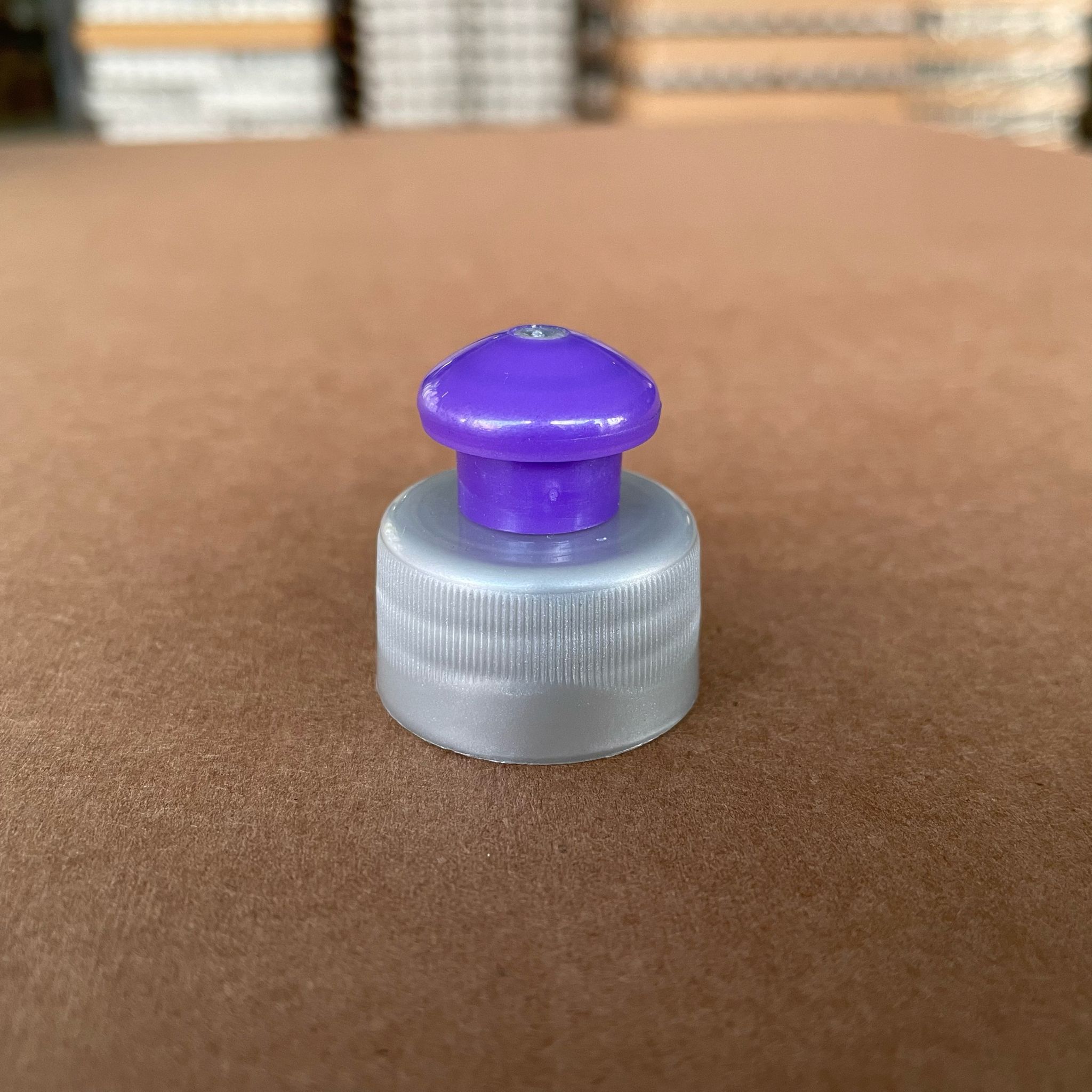 28 Mm Push Pull Kapak Üstü Mor Altı Gümüş (Deterjan Kapak)