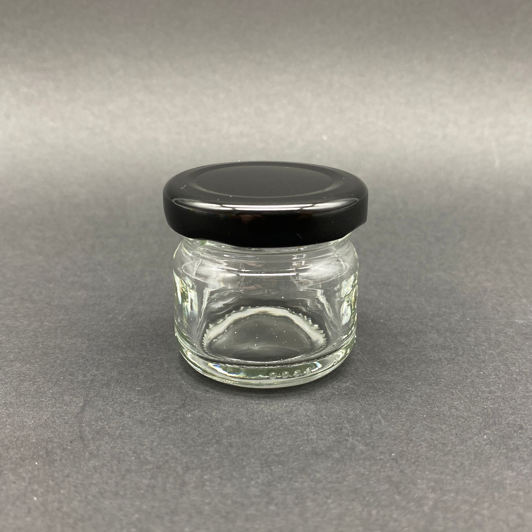 29 Cc Cam Kavanoz - Siyah Metal Kapaklı - 29 Ml Cam Kavanoz