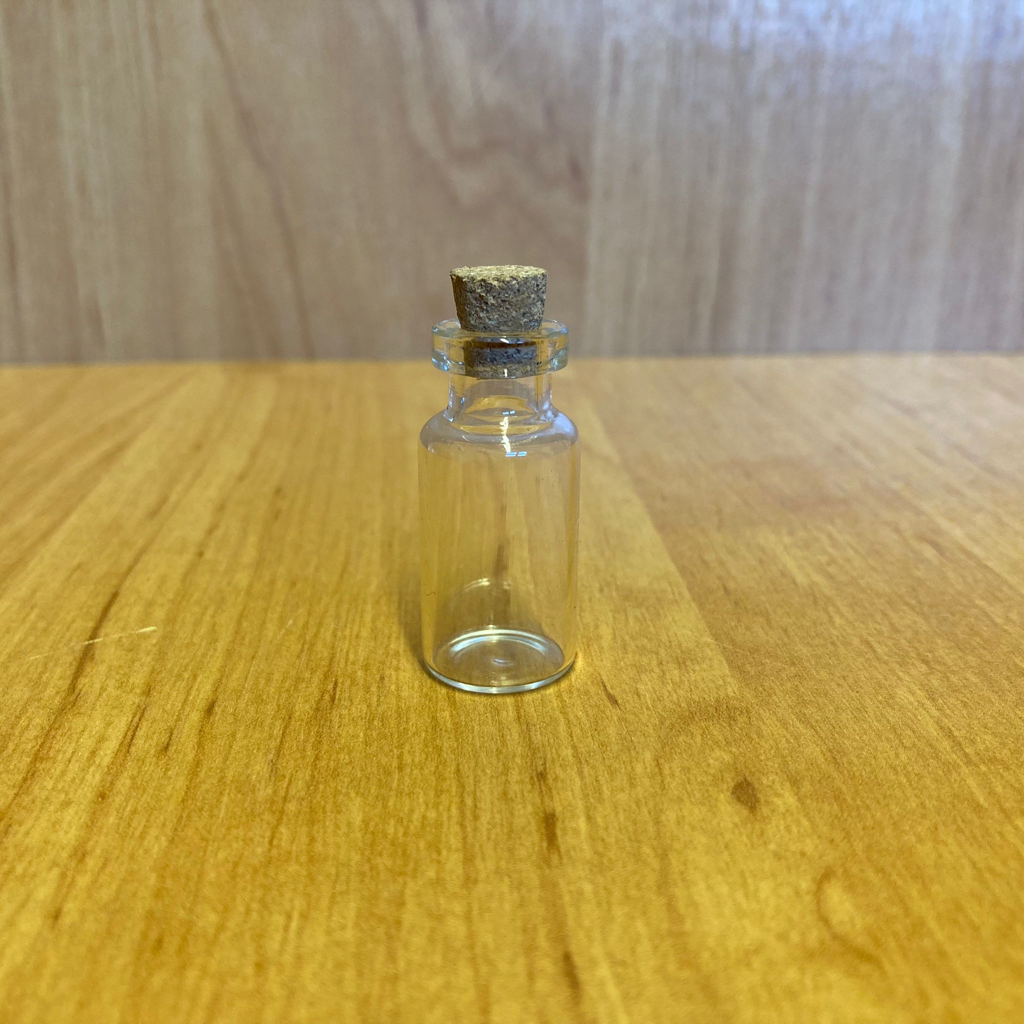 3 Cc Mini Cam Şişe Şeffaf - Mantar Tıpalı - 3 Ml Çekme Cam - Üfleme Cam - İnce Cam Şişe