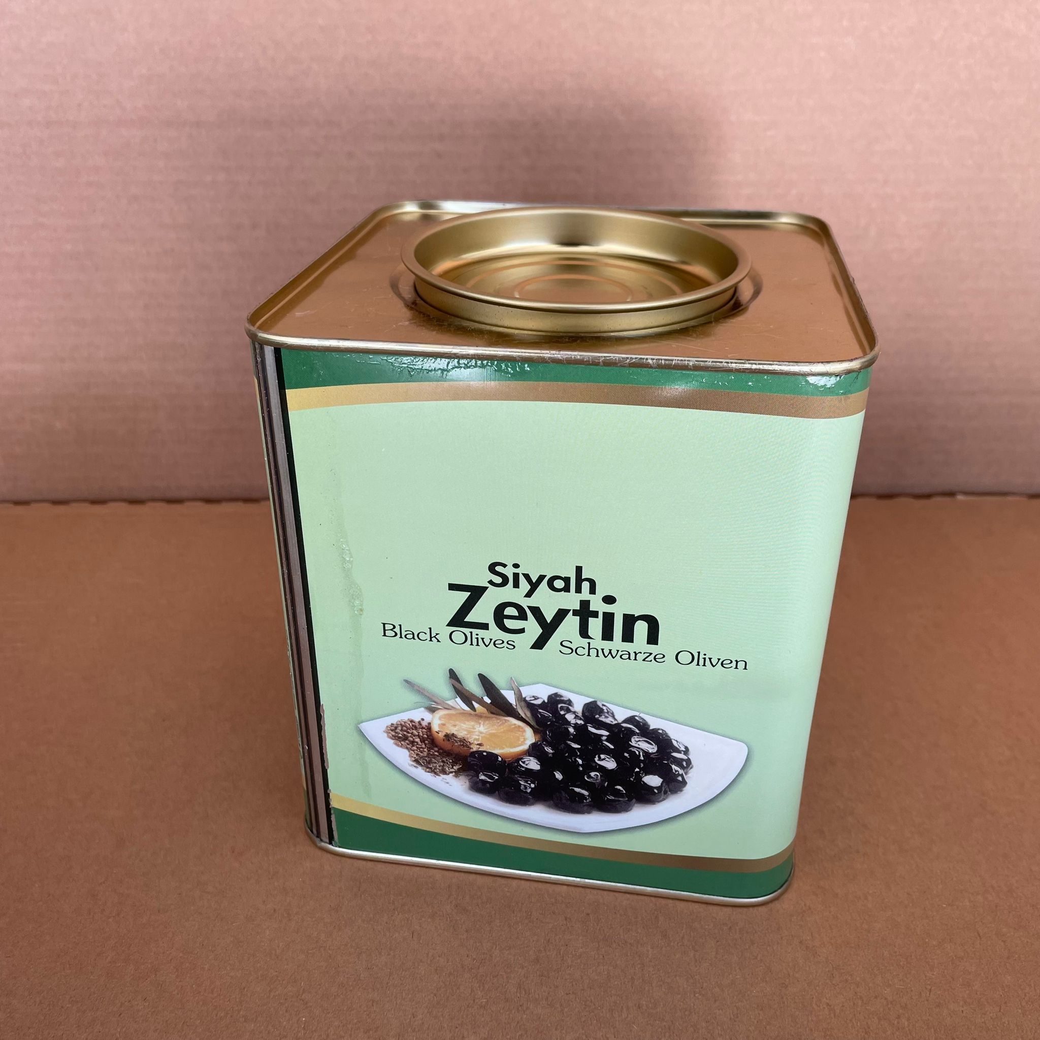 3 Kg Zeytin Tenekesi - Baskılı - 3 Kilo Zeytin Tenekesi