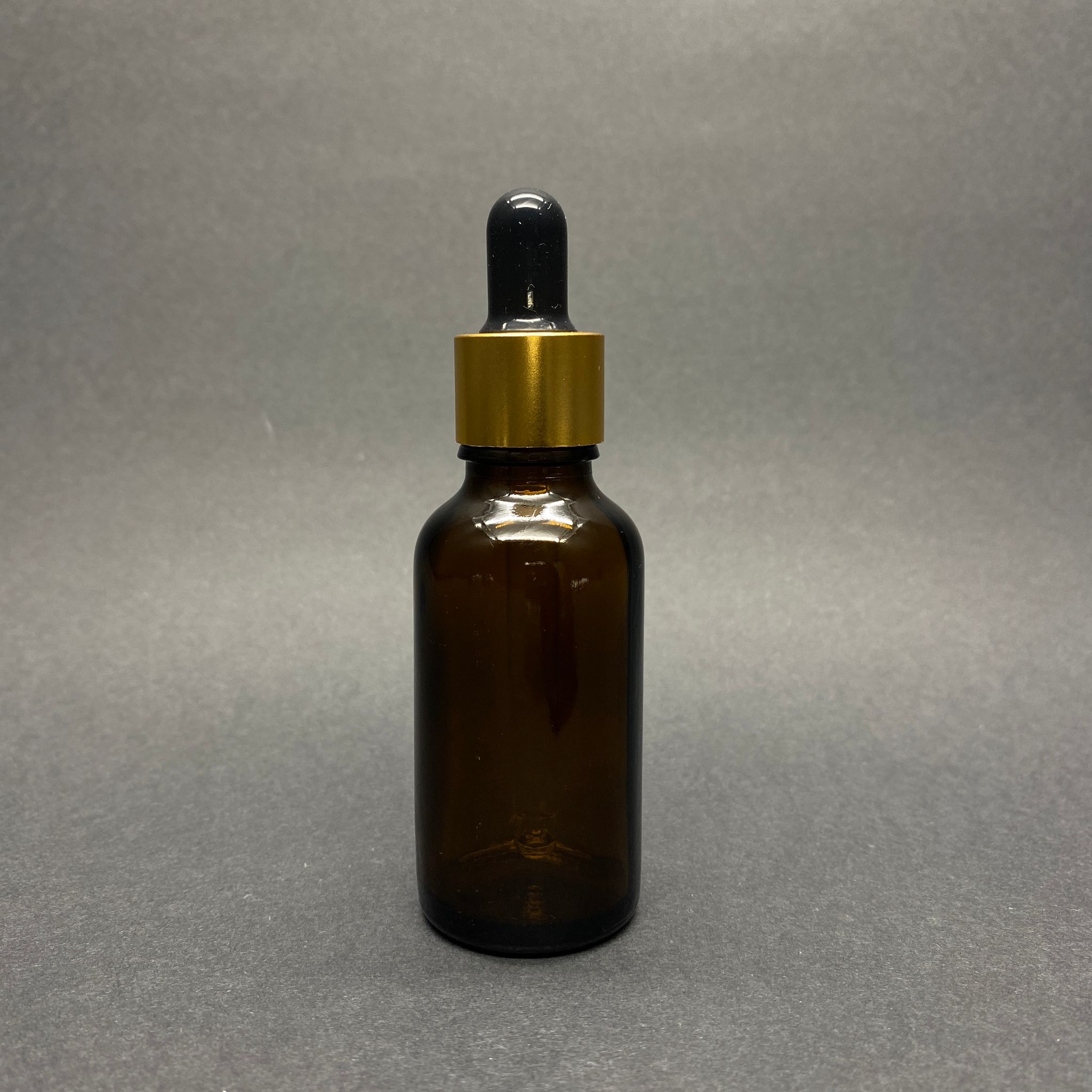 30 Cc Amber Cam Damlalıklı Şişe - Siyah Emzik - Gold Metalik Kapak - 30 Ml Kahverengi Cam Damlalıklı Şişe