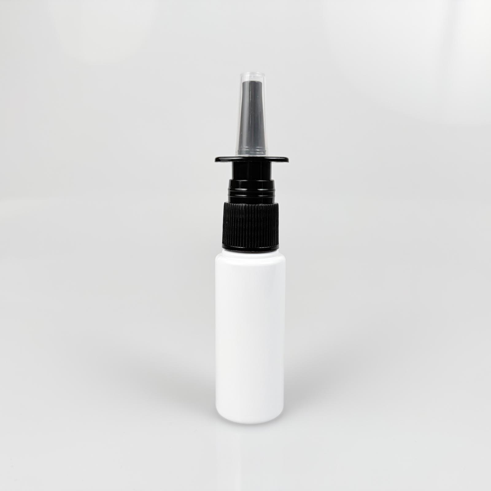 30 Cc Beyaz Pet Şişe- Siyah Nazal Burun Spreyli 30 Ml Plastik Şişe
