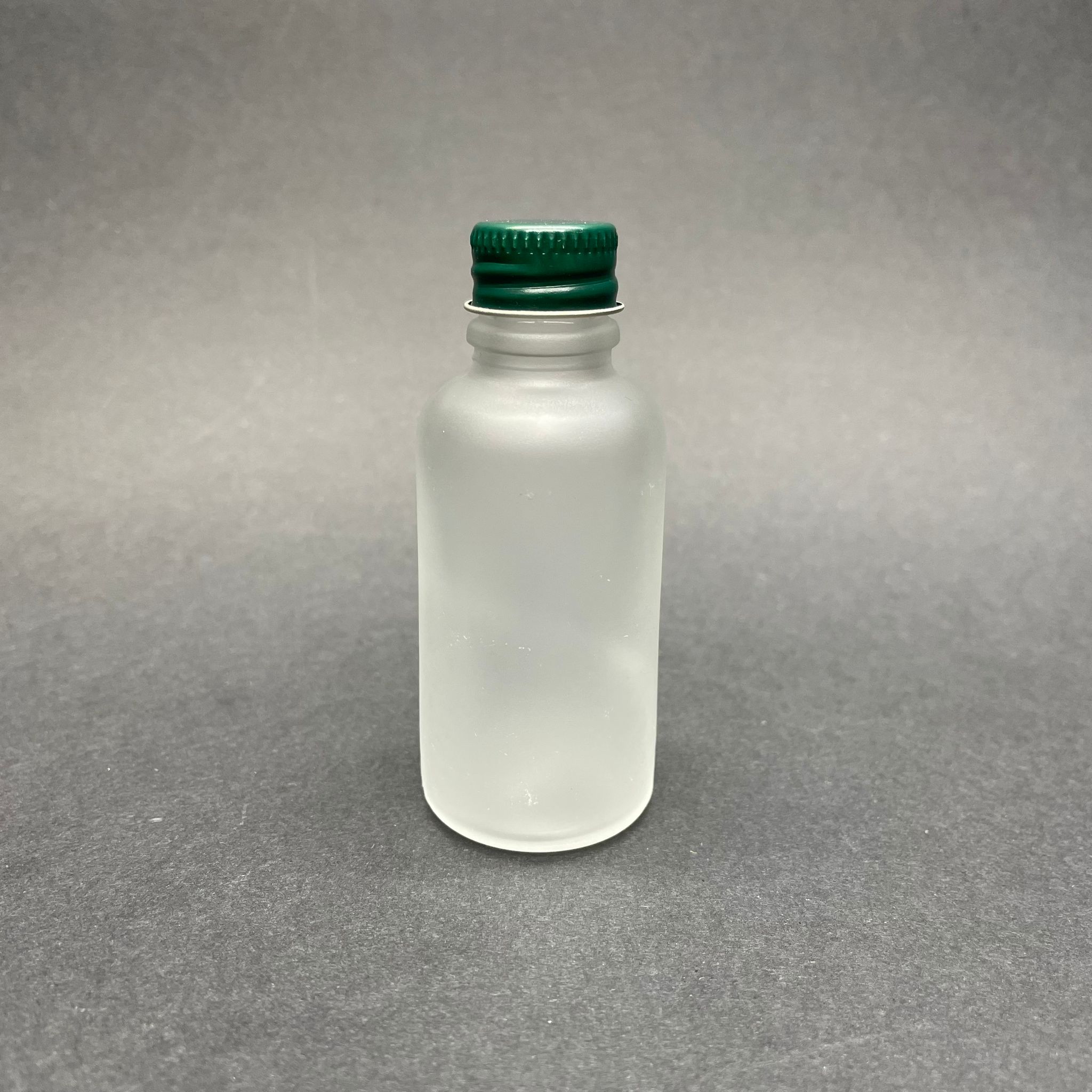 30 Cc Buzlu Cam Şişe - Metal Yeşil Vidalı Kapaklı - 30 Ml Gümüş Kapaklı Buzlu Şişe - Buzlu Cam