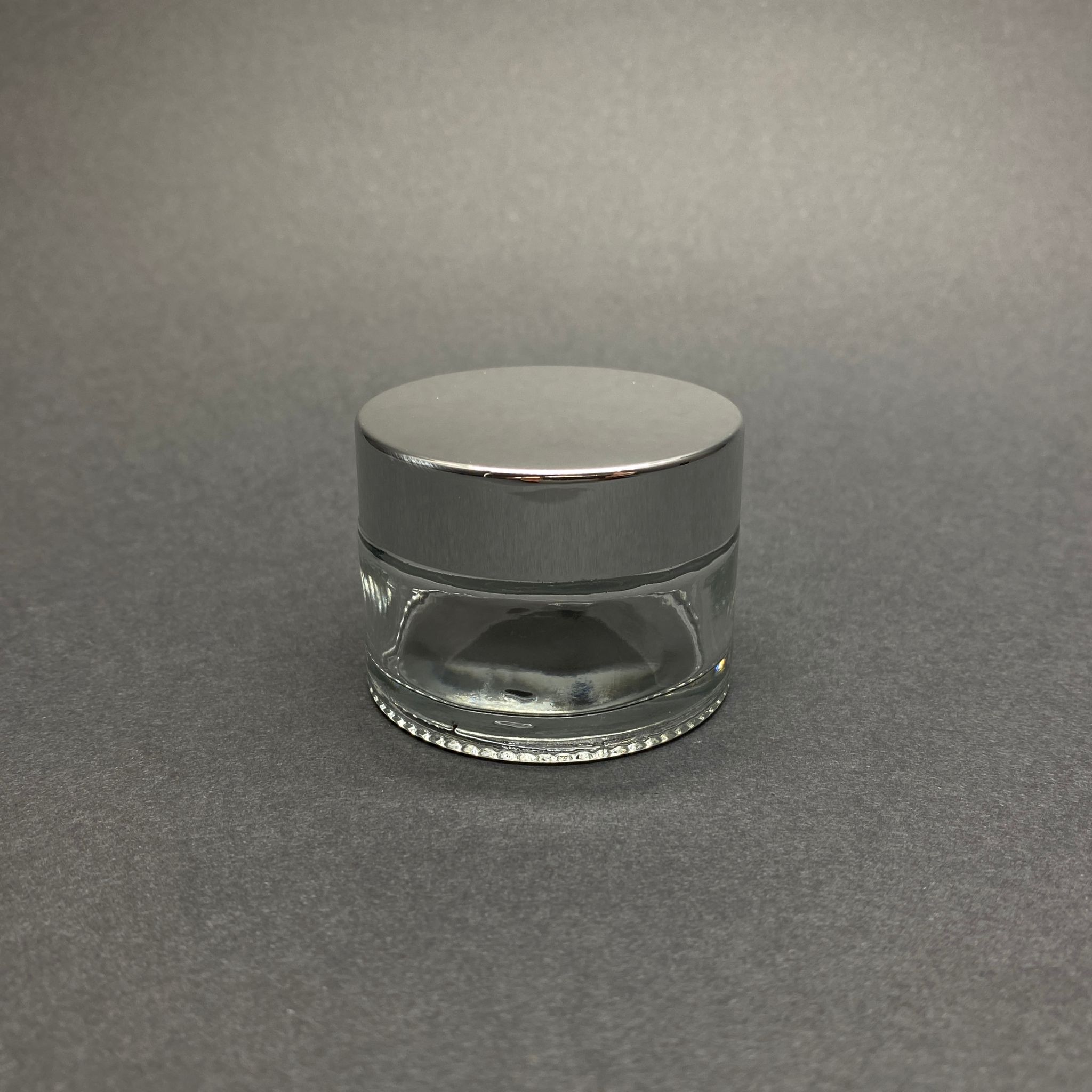 30 Cc Cam Şeffaf Krem Kavanozu - Gümüş Aynalı Kapaklı İç Contalı - 30 Ml Şeffaf Cam Kavanoz  - Kozmetik Kavanoz