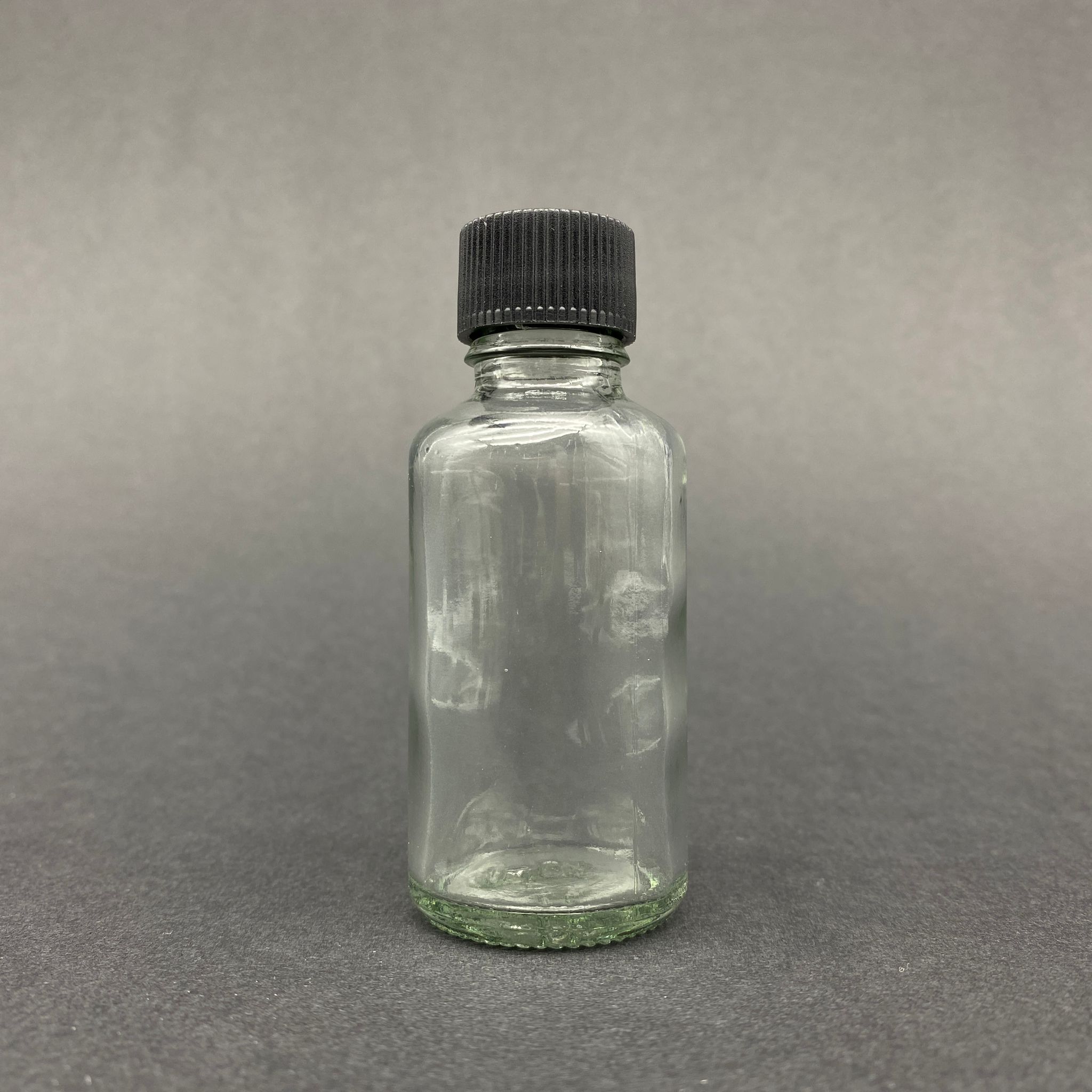 30 Cc Cam Şişe - Siyah Kapaklı - 30 Ml Standart Cam Şişe
