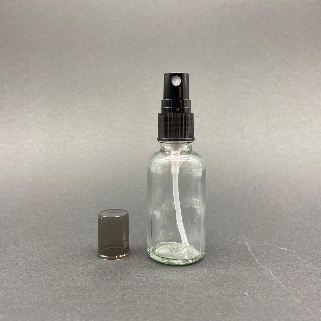 30 Cc Cam Şişe Siyah Spreyli Takım - 30 Ml Spreyli Şişe