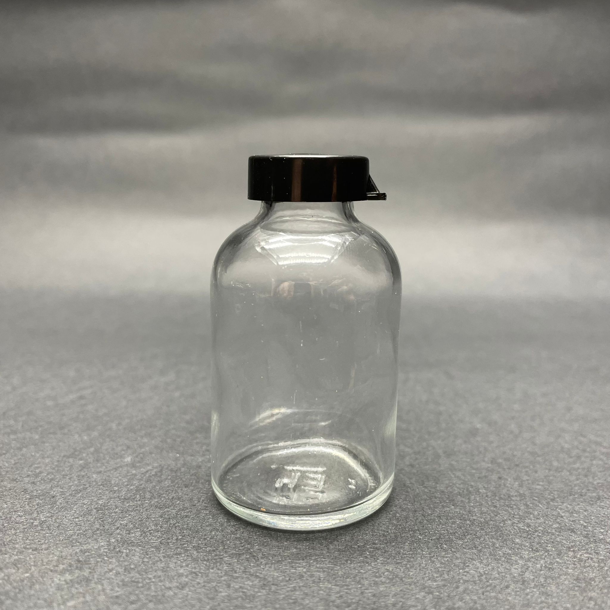 30 Cc Flakon Penisilin Şişesi - Siyah Kapaklı - 30 Ml Kapaklı Cam Şişe - Sızdırmaz - Elle Kapanır
