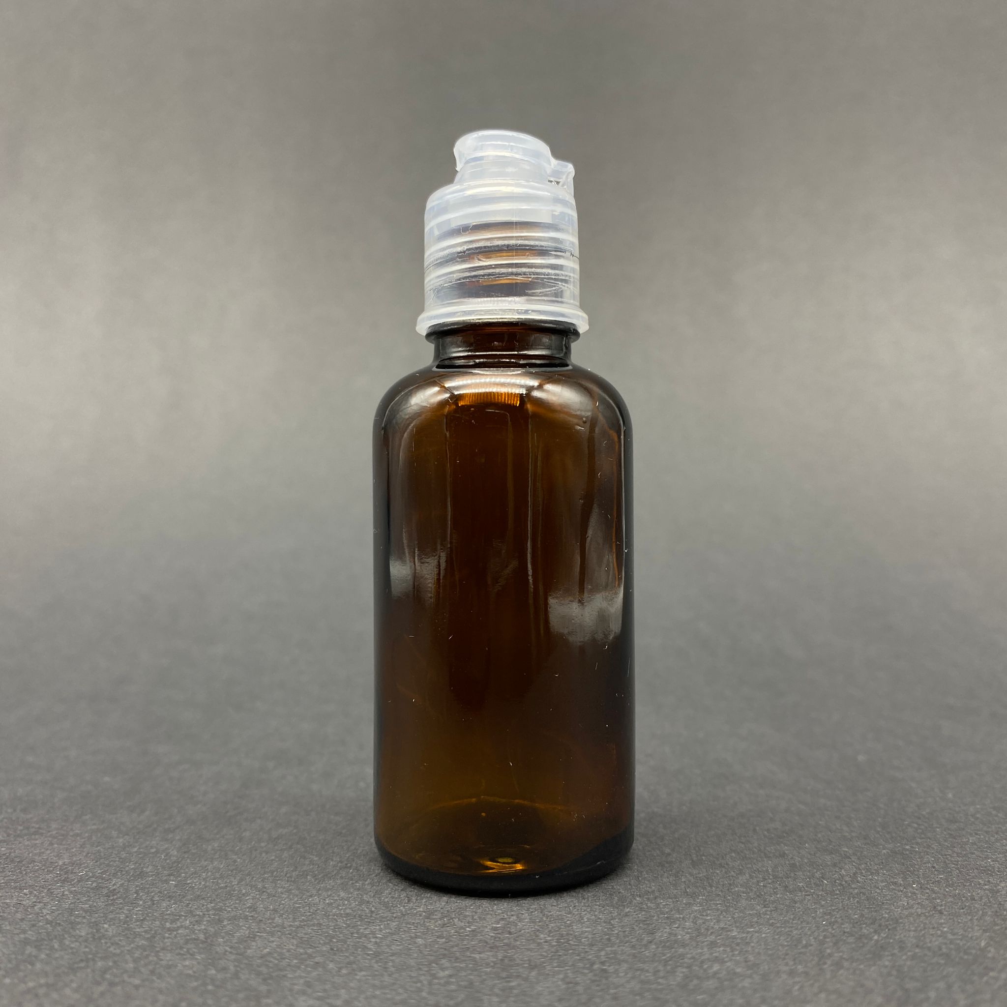 30 Cc Kahverengi Cam Şişe -  Akıtıcılı Fliptop Kapaklı - 30 Ml Amber Standart Cam Şişe