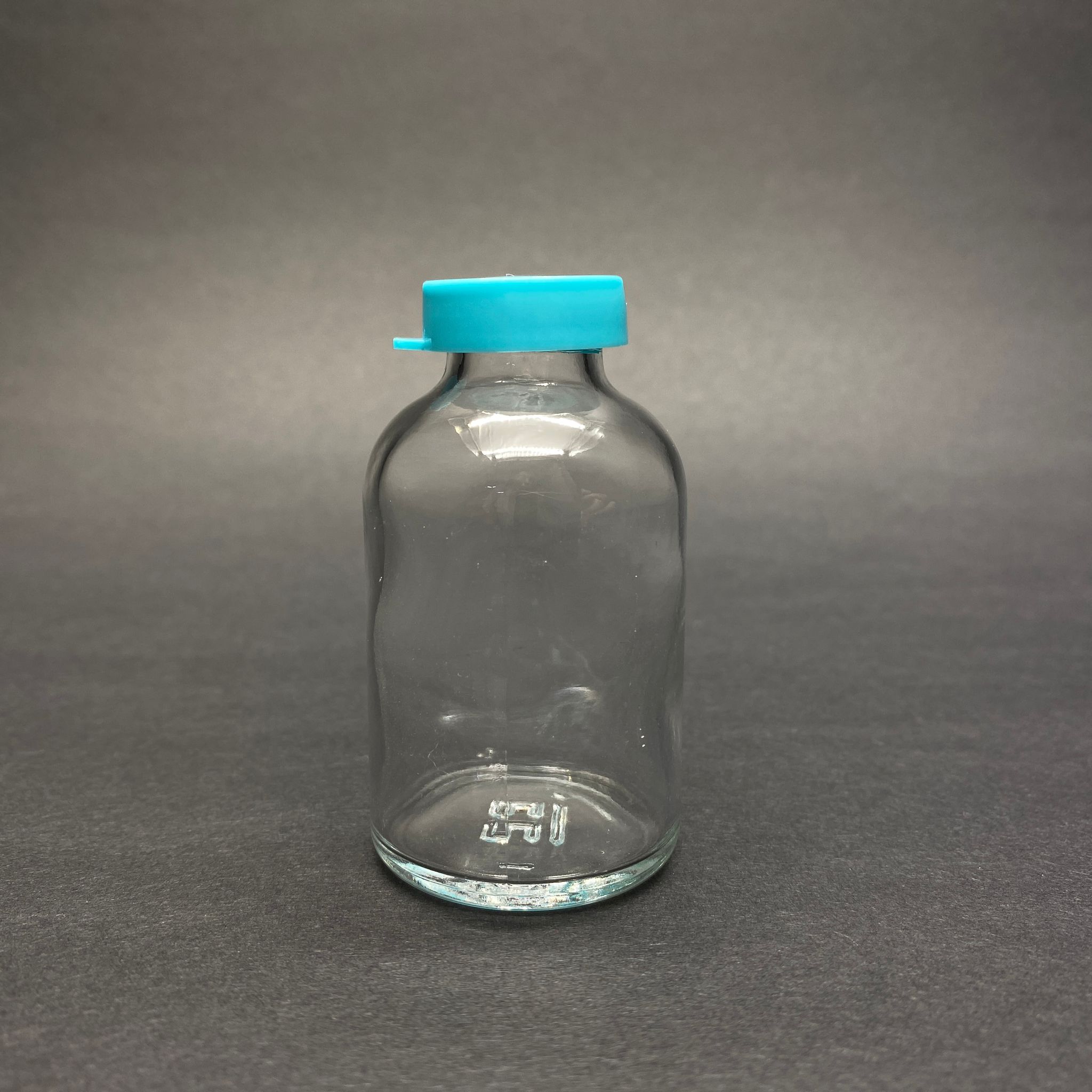 30 Cc Kapaklı Cam Şişe - 30 Ml Aşı Şişesi - Penisilin Şişesi - Sızdırmaz Turkuaz Kapaklı Flakon Şişe Ecza Şişeleri