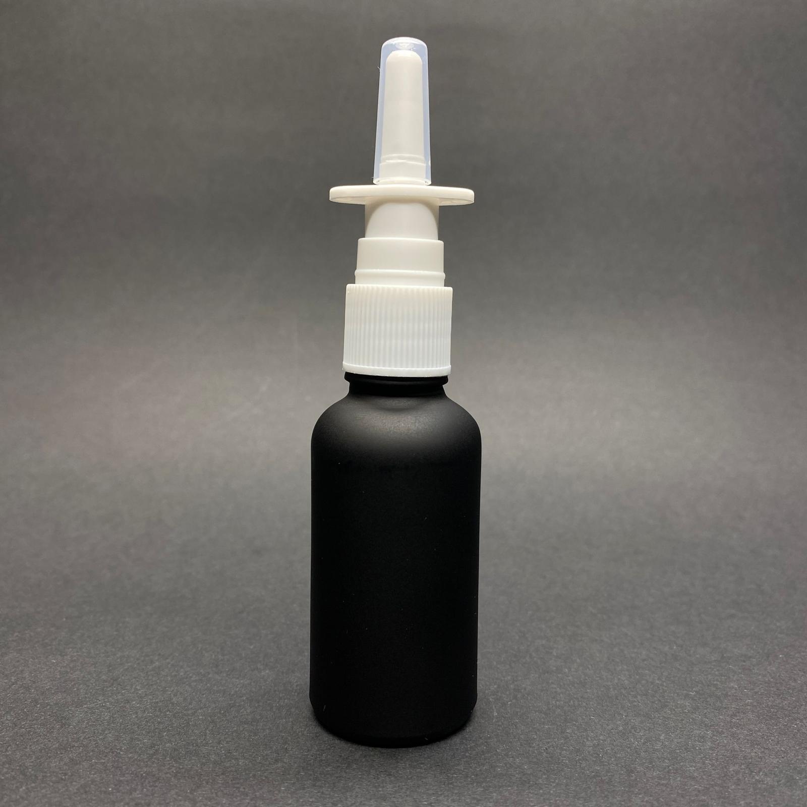 30 Cc Mat Siyah Boyalı Cam Şişe - Nazal Burun Spreyli - 30 Ml Cam Şişe - Mat Siyah Renk