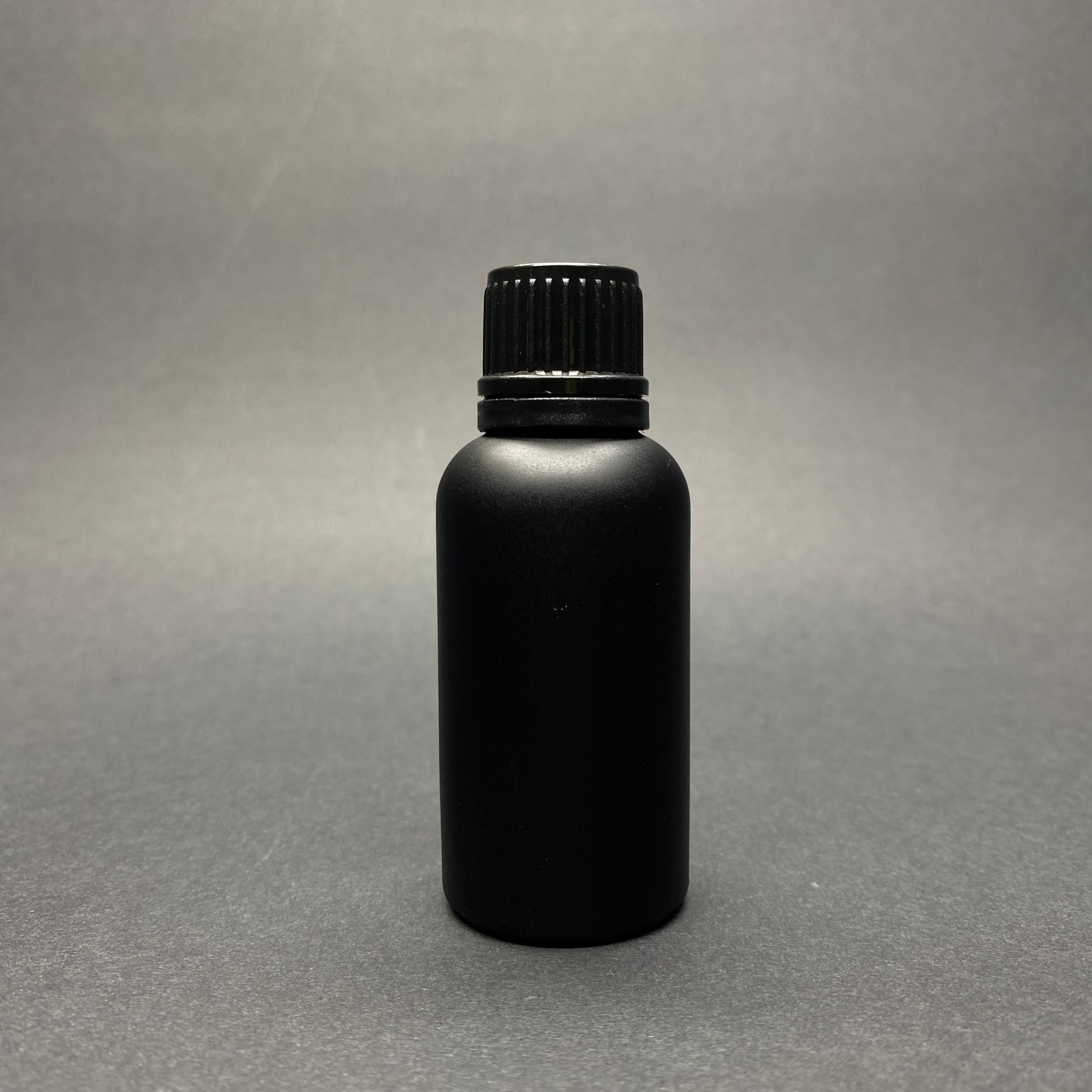 30 Cc Mat Siyah Boyalı Cam Şişe - Siyah Kilitli Kapaklı - 30 Ml Cam Şişe - Mat Siyah Renk