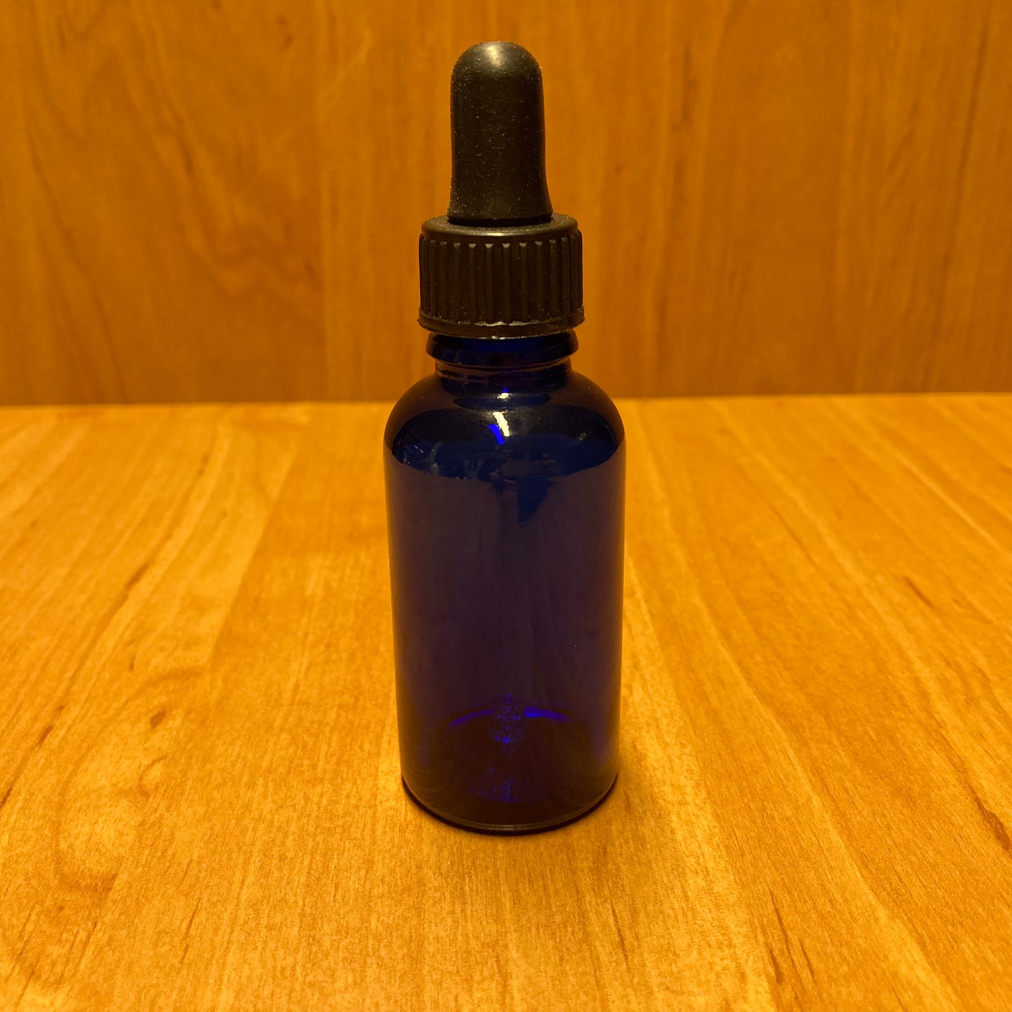 30 Cc Mavi Cam Damlalıklı Şişe - Siyah Emzik - Siyah Plastik Kapak - 30 Ml Mavi Cam Damlalıklı Şişe
