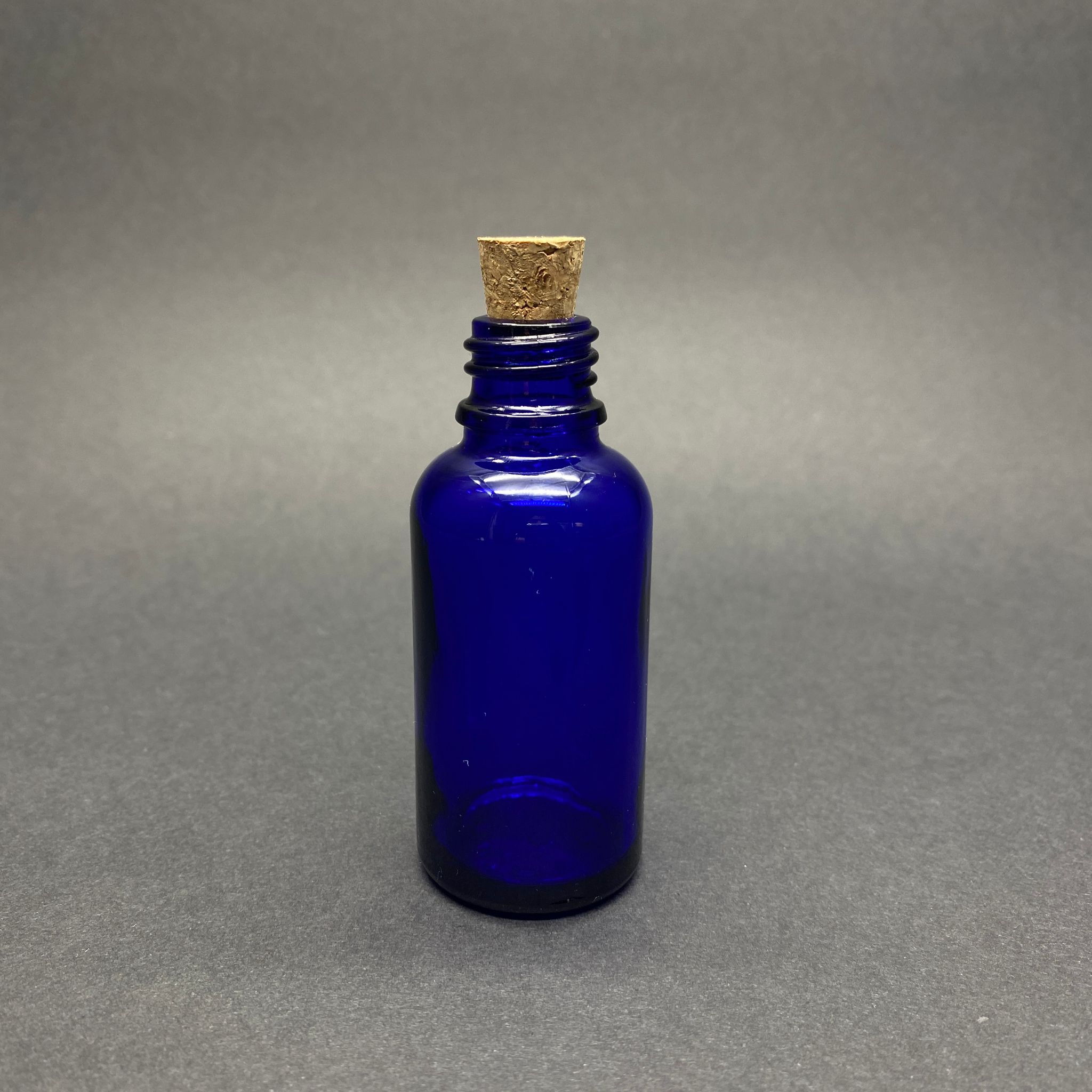 30 Cc Mavi Cam Şişe - Mantar Tıpalı - 30 Ml Mavi Mantarlı Cam Şişe