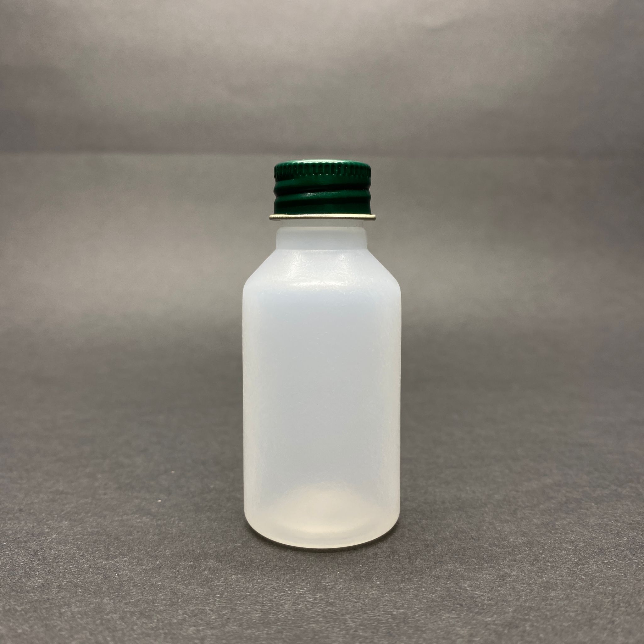 30 Cc Natürel Polietilen Şişe - Yeşil Alüminyum Kapaklı  - 30 Ml Polietilen Şişe - Esnek