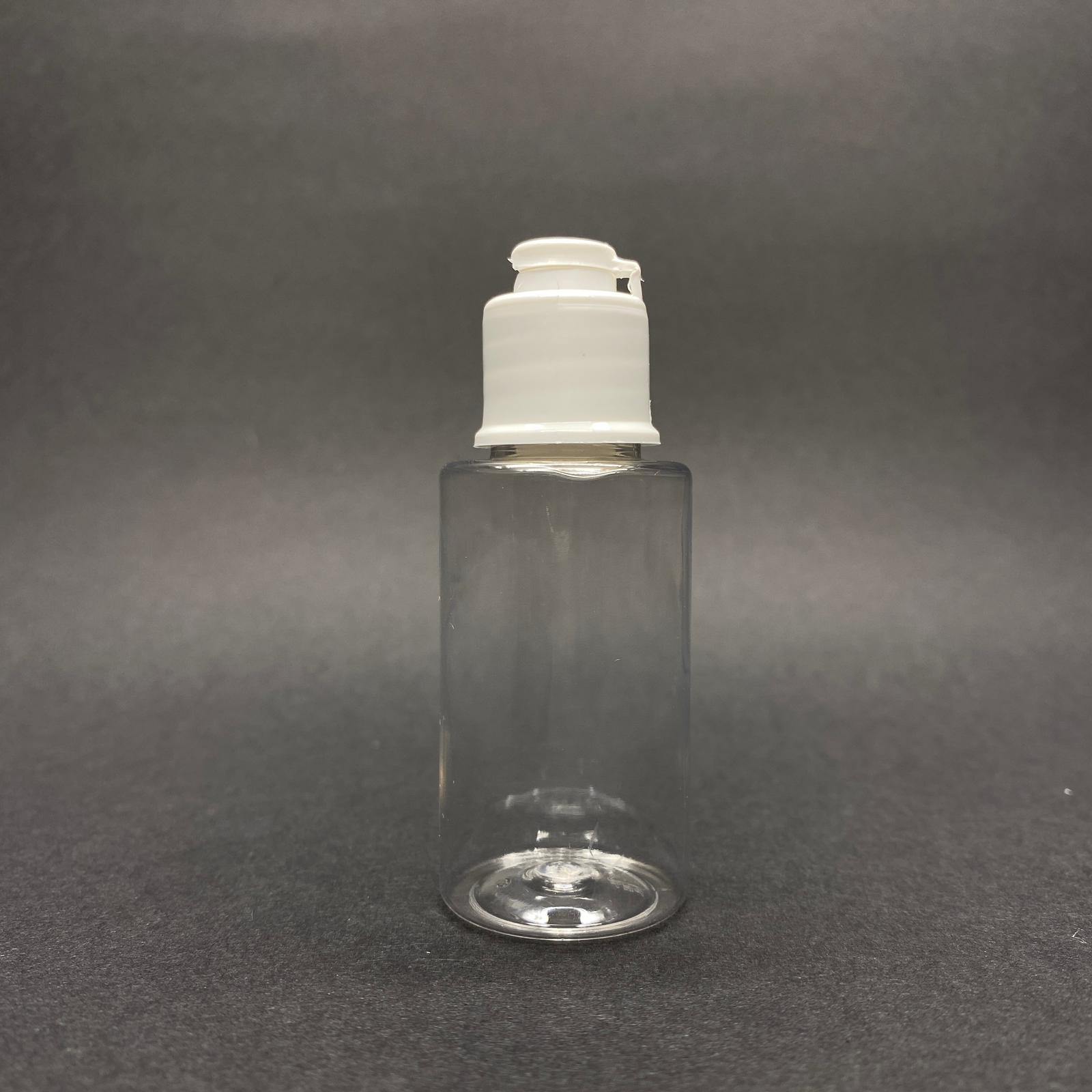 30 Cc Pet Şişe Silindir Kısa Model -Beyaz Fliptop Açılır Kapaklı - 30 Ml Pet Şişe
