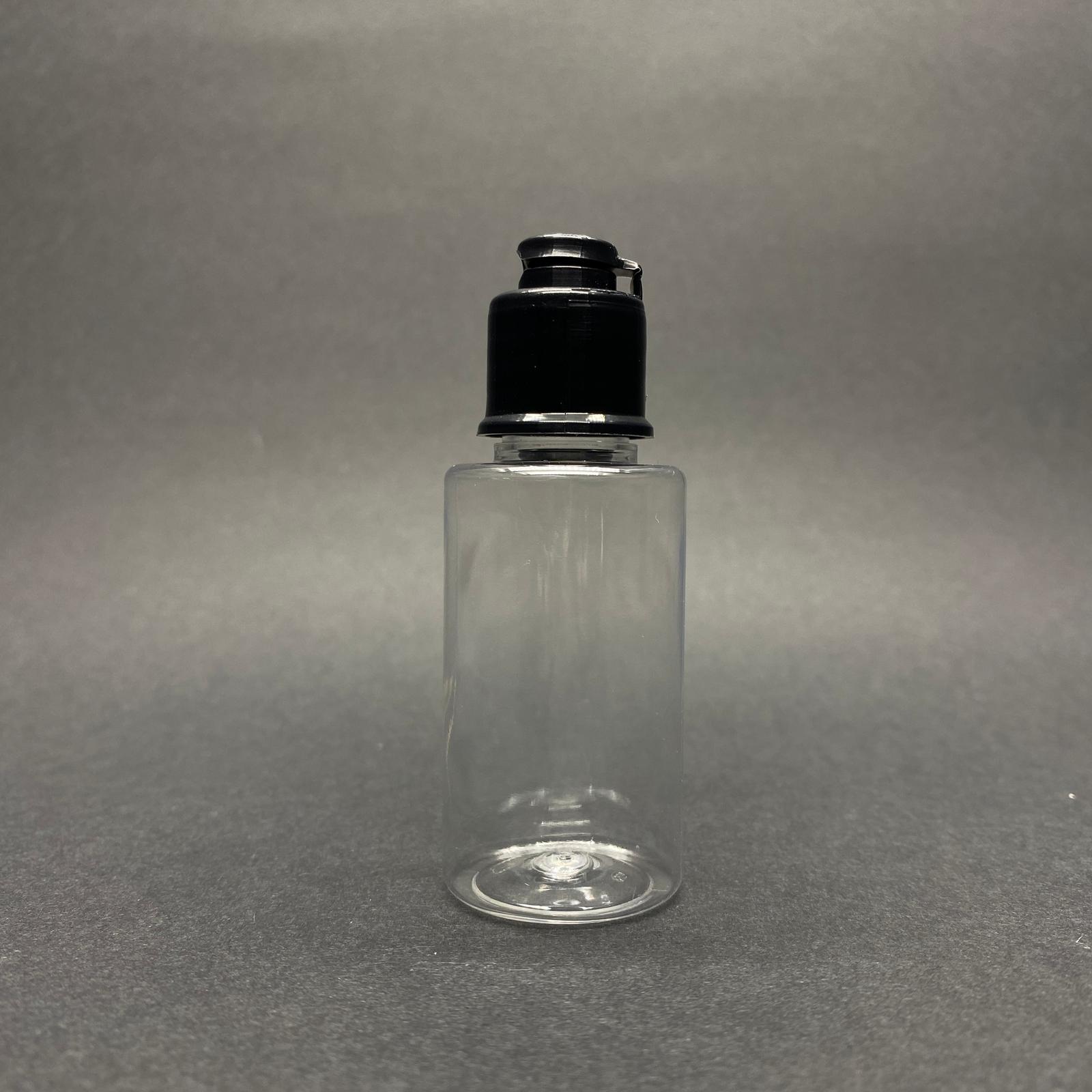30 Cc Pet Şişe Silindir Kısa Model -Siyah Fliptop Açılır Kapaklı - 30 Ml Pet Şişe