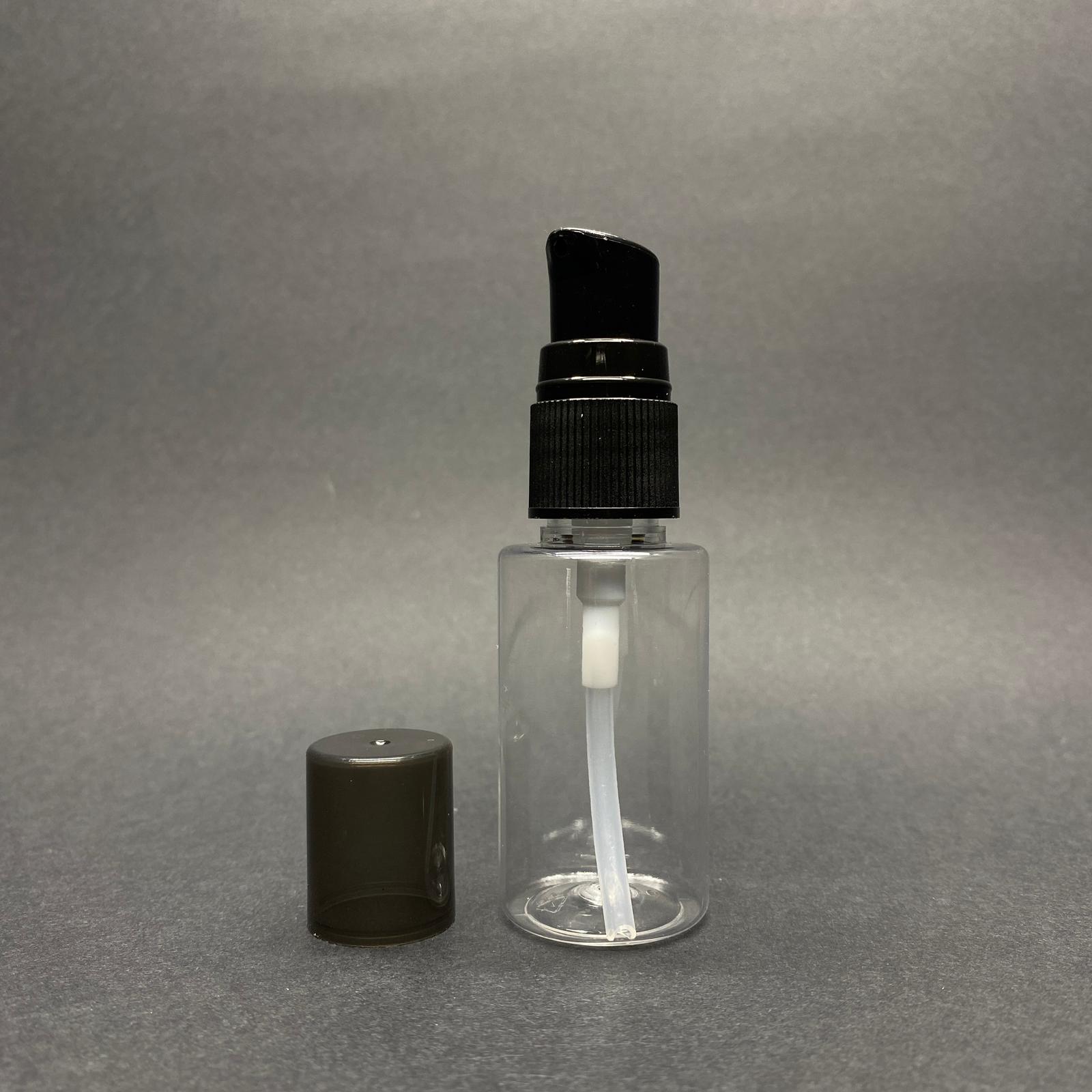 30 Cc Pet Şişe Silindir Kısa Model - Siyah Losyon Pompalı - 30 Ml Pompalı Pet Şişe (Yoğun Kıvamlı Sıvılarda Kullanılır)
