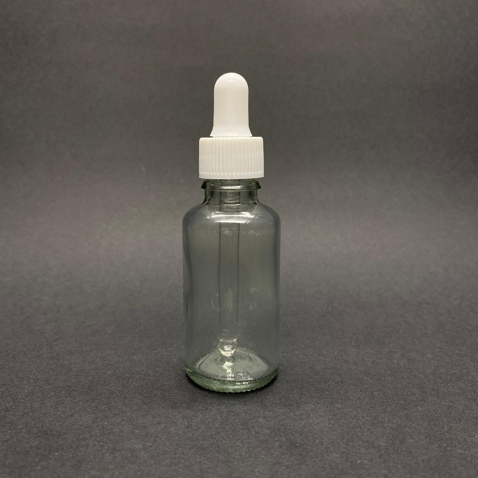 30 Cc Şeffaf Cam Damlalıklı Şişe - Beyaz Emzik - Beyaz Plastik Kapak - 30 Ml Saydam Cam Damlalıklı Şişe - 30 Ml Serum Şişesi
