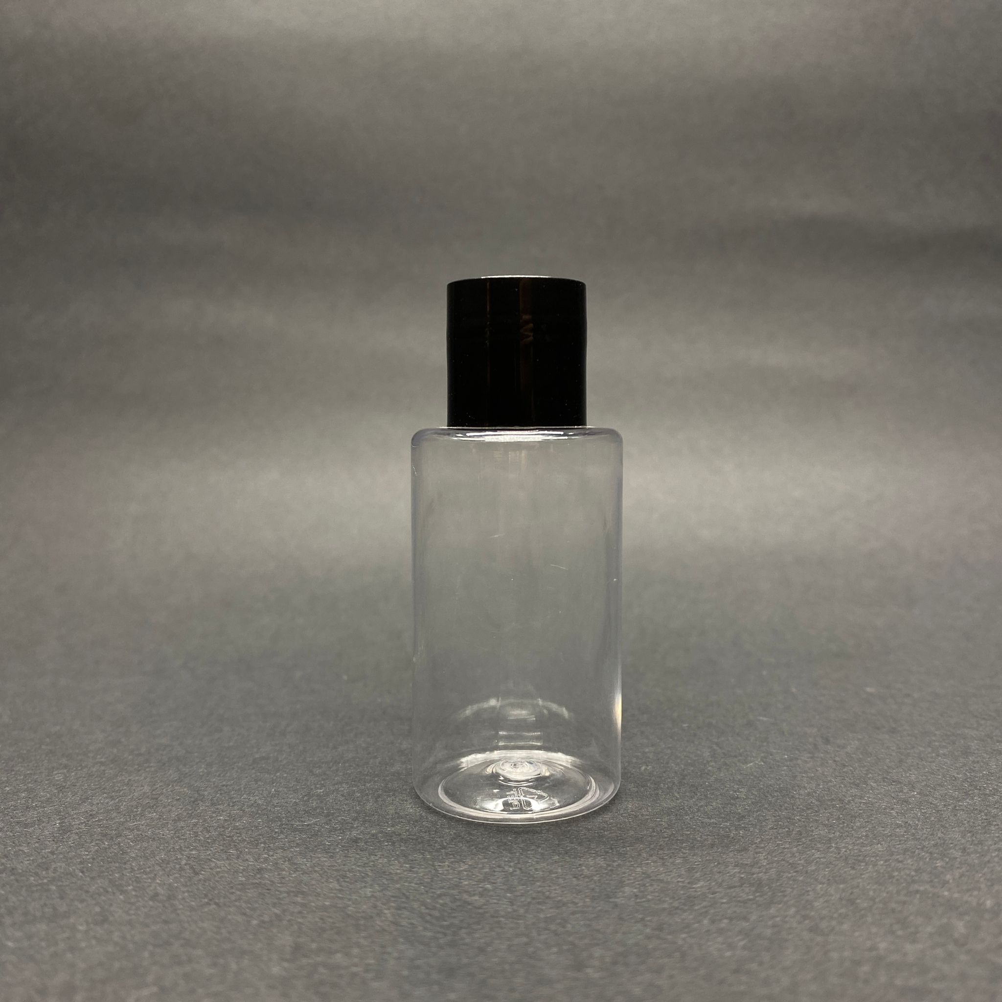 30 Cc Şeffaf Pet Şişe - Siyah Sızdırmaz Kapaklı - 30 Ml Buklet Şişe Kısa Tip