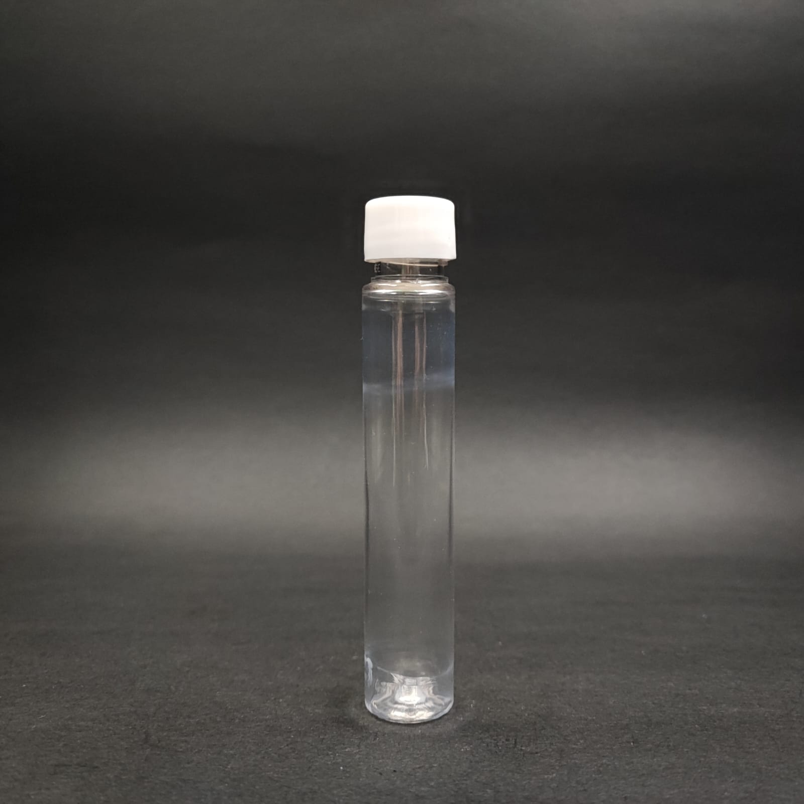 30 Cc Şeffaf Plastik Uzun Şişe + Kendinden Contalı Sızdırmaz Beyaz Kapak  - 30 Ml Kapaklı Pet Şişe