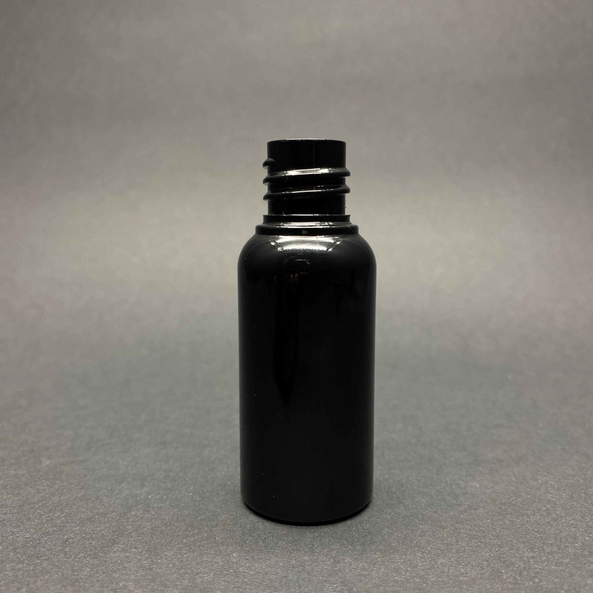 30 Cc Siyah Pet Şişe (8 Gr) - 18 Ağız - Kapaksız  - 30 Ml Siyah Plastik Şişe Sert