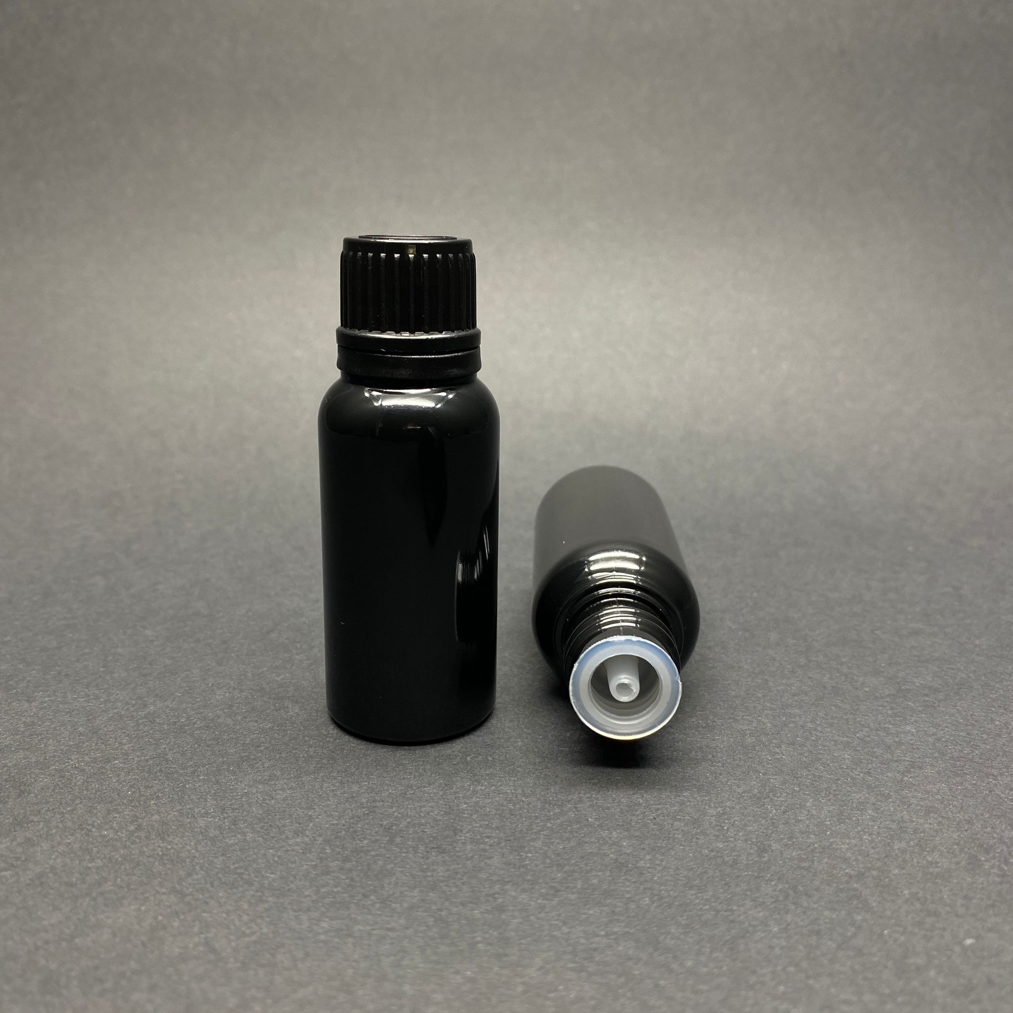 30 Cc Siyah Pet Şişe (8 Gr) - Siyah Kapaklı + Damlatma Tıpalı - 30 Ml İçten Damlalıklı Sert Siyah Pet Şişe